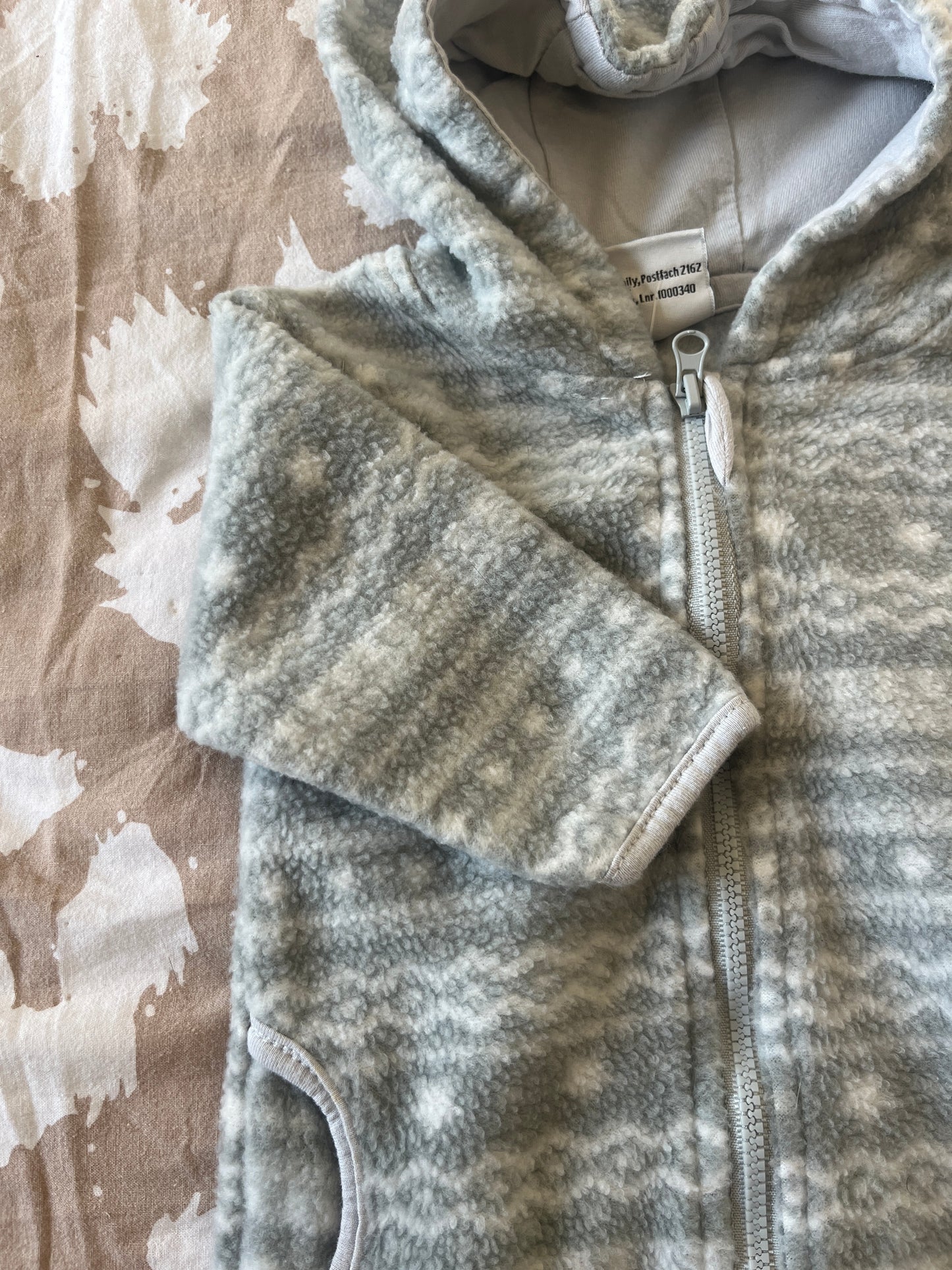 Grenouillère polaire motifs nordiques à zip - 1 mois