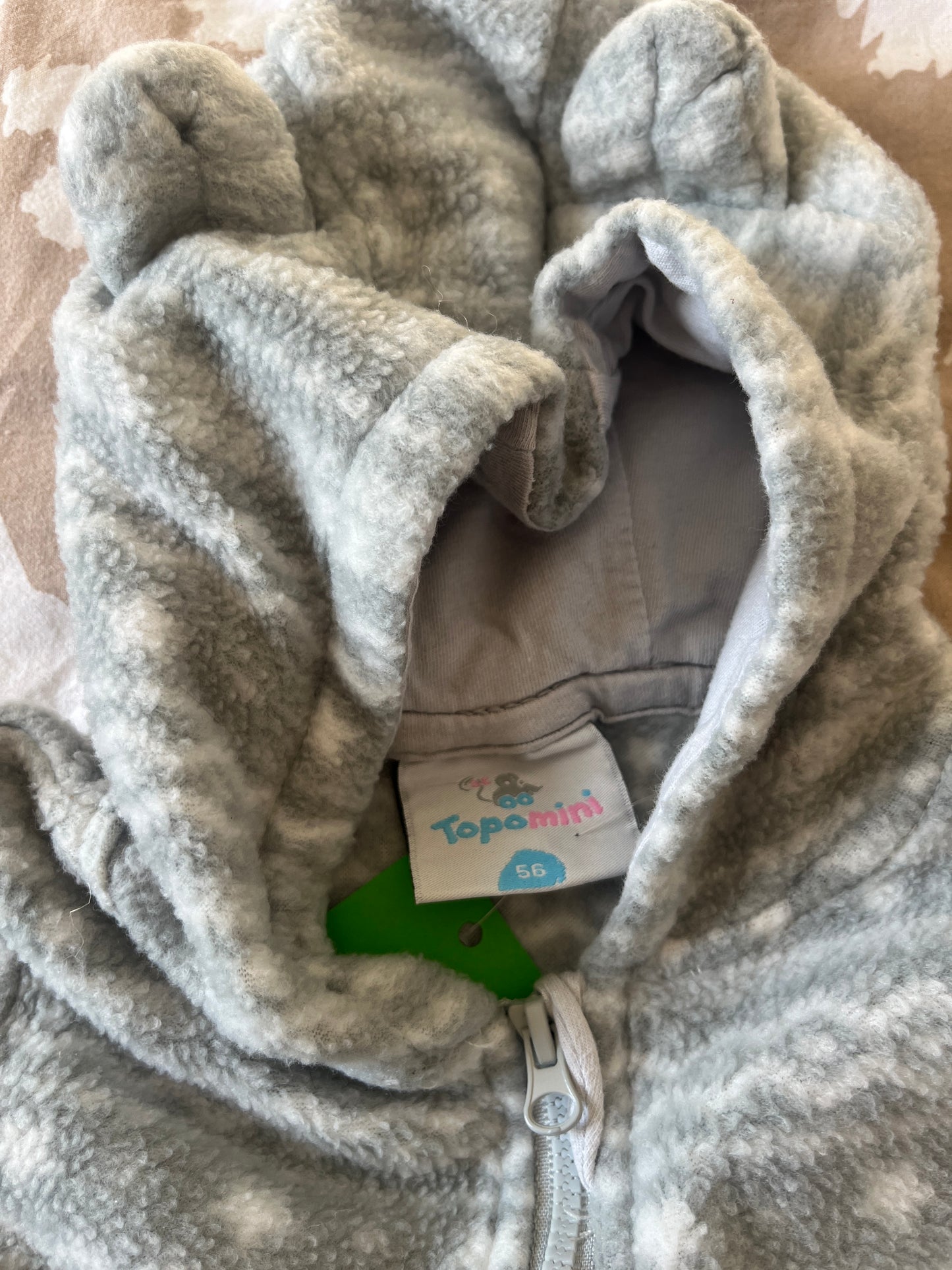 Grenouillère polaire motifs nordiques à zip - 1 mois