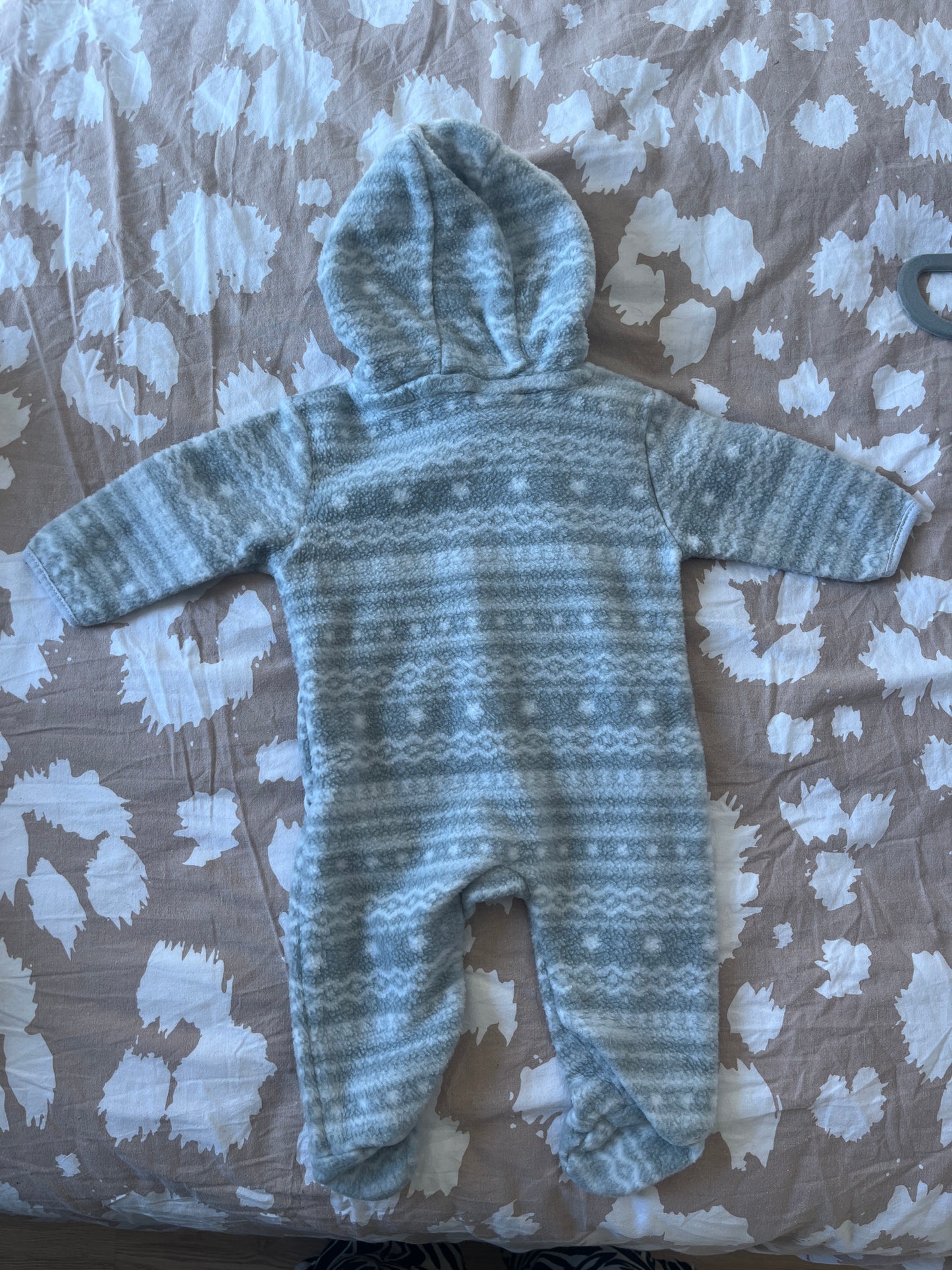 Grenouillère polaire motifs nordiques à zip - 1 mois
