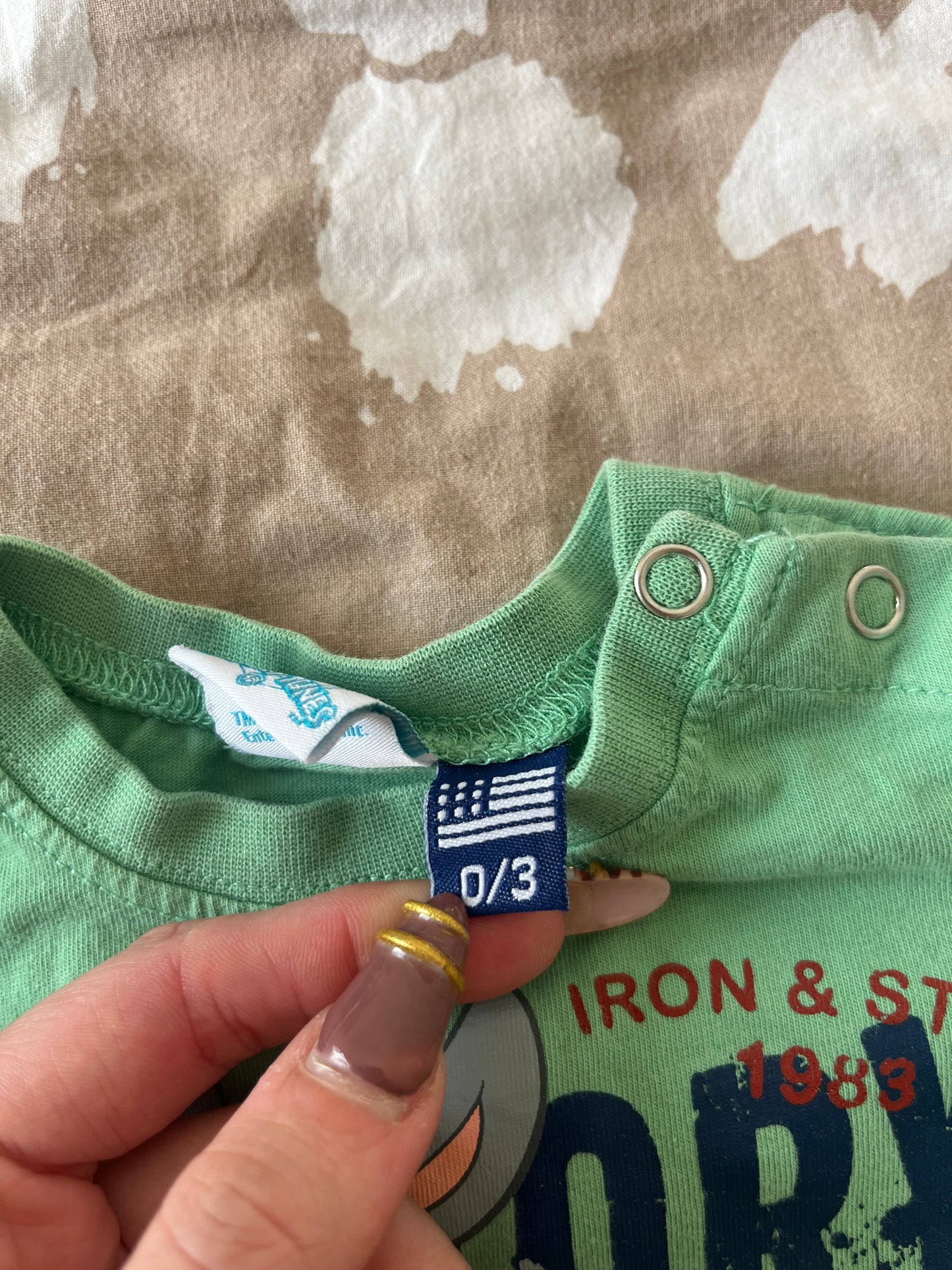T-shirt à manches courtes vert Looney Tunes - 0/3 mois
