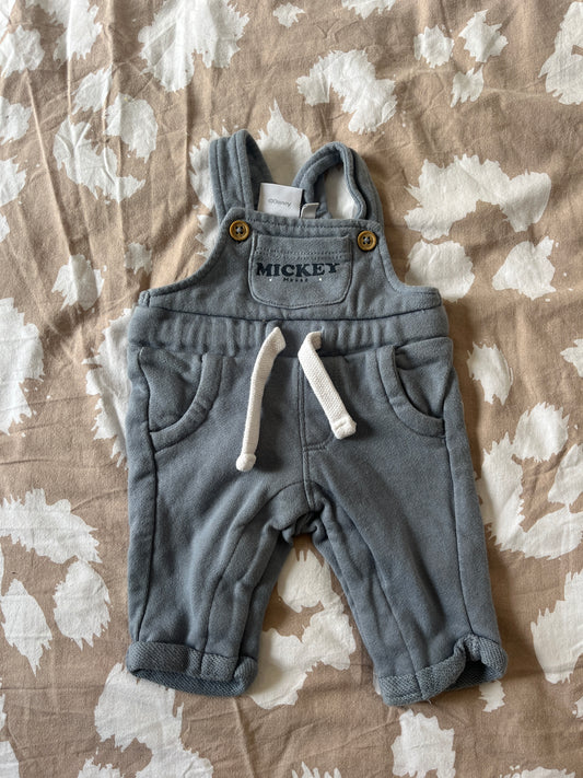 Salopette grise Mickey - 1 mois