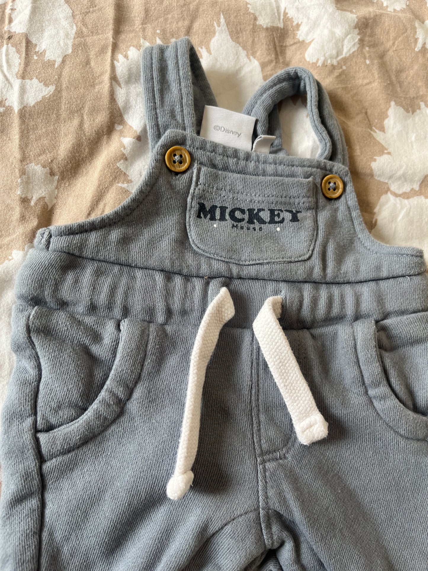 Salopette grise Mickey - 1 mois
