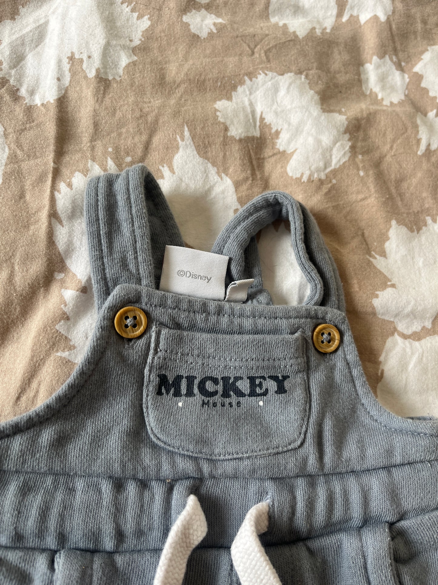 Salopette grise Mickey - 1 mois