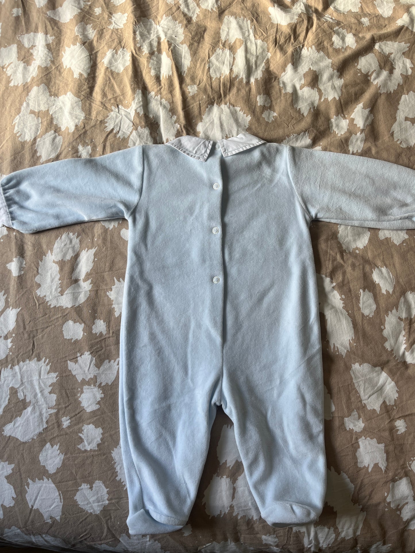 Pyjama habillé bleu ciel - naissance
