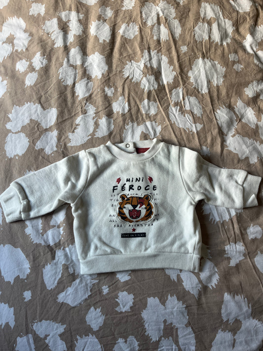 Sweat-shirt à manches longues « mini féroce » - 1 mois