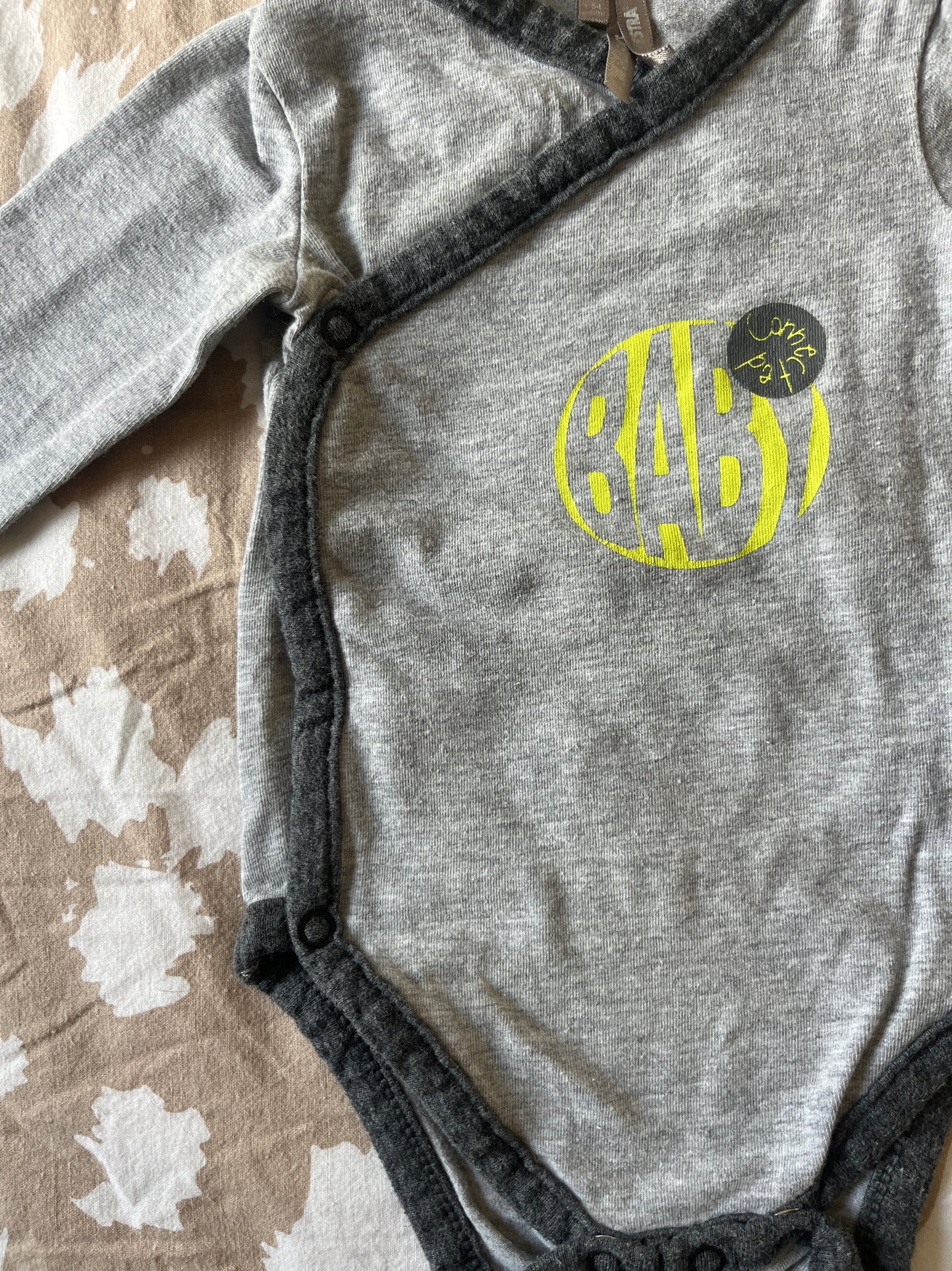 Body manches longues gris chiné « baby connected » - 1 mois