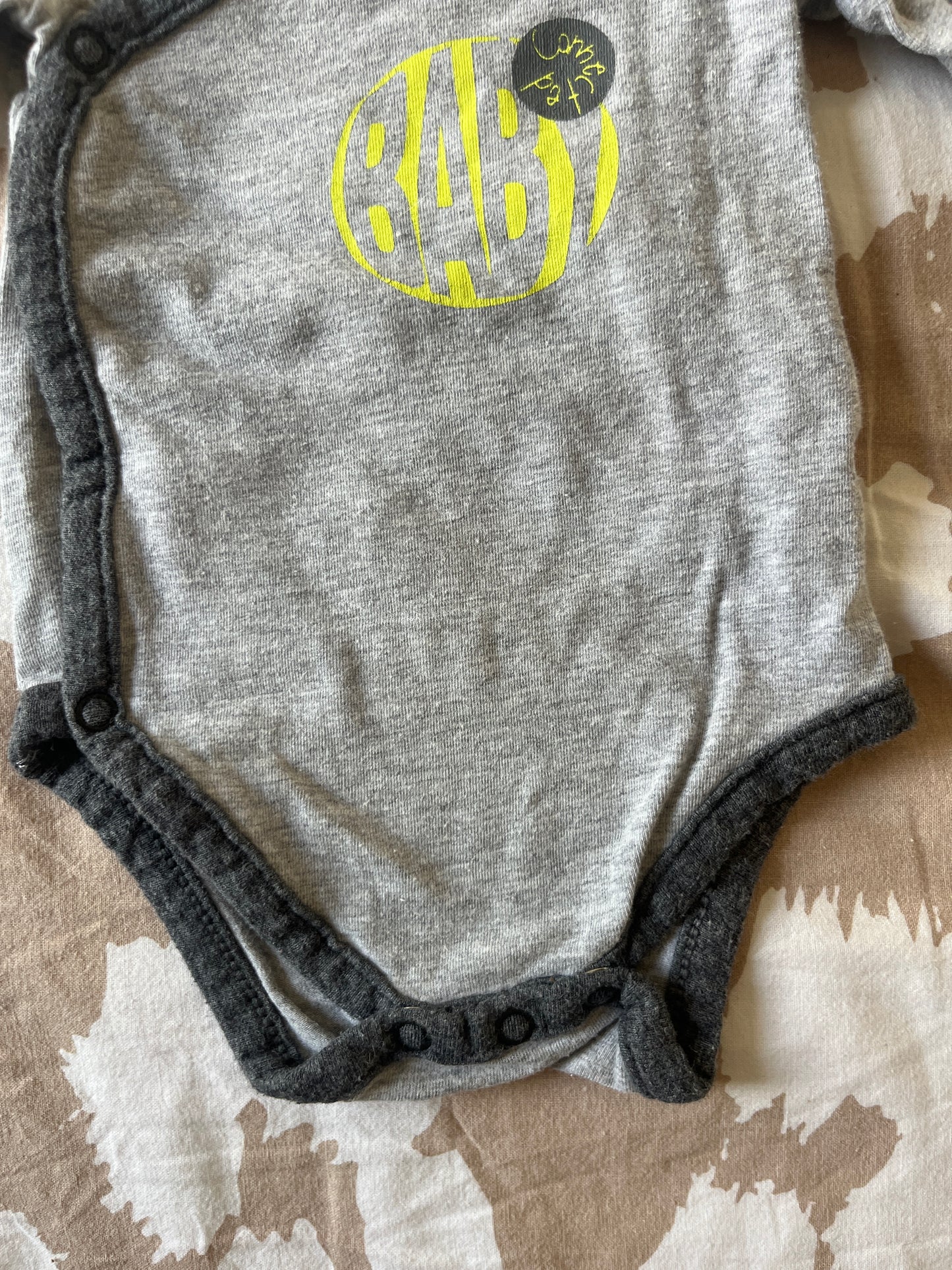 Body manches longues gris chiné « baby connected » - 1 mois