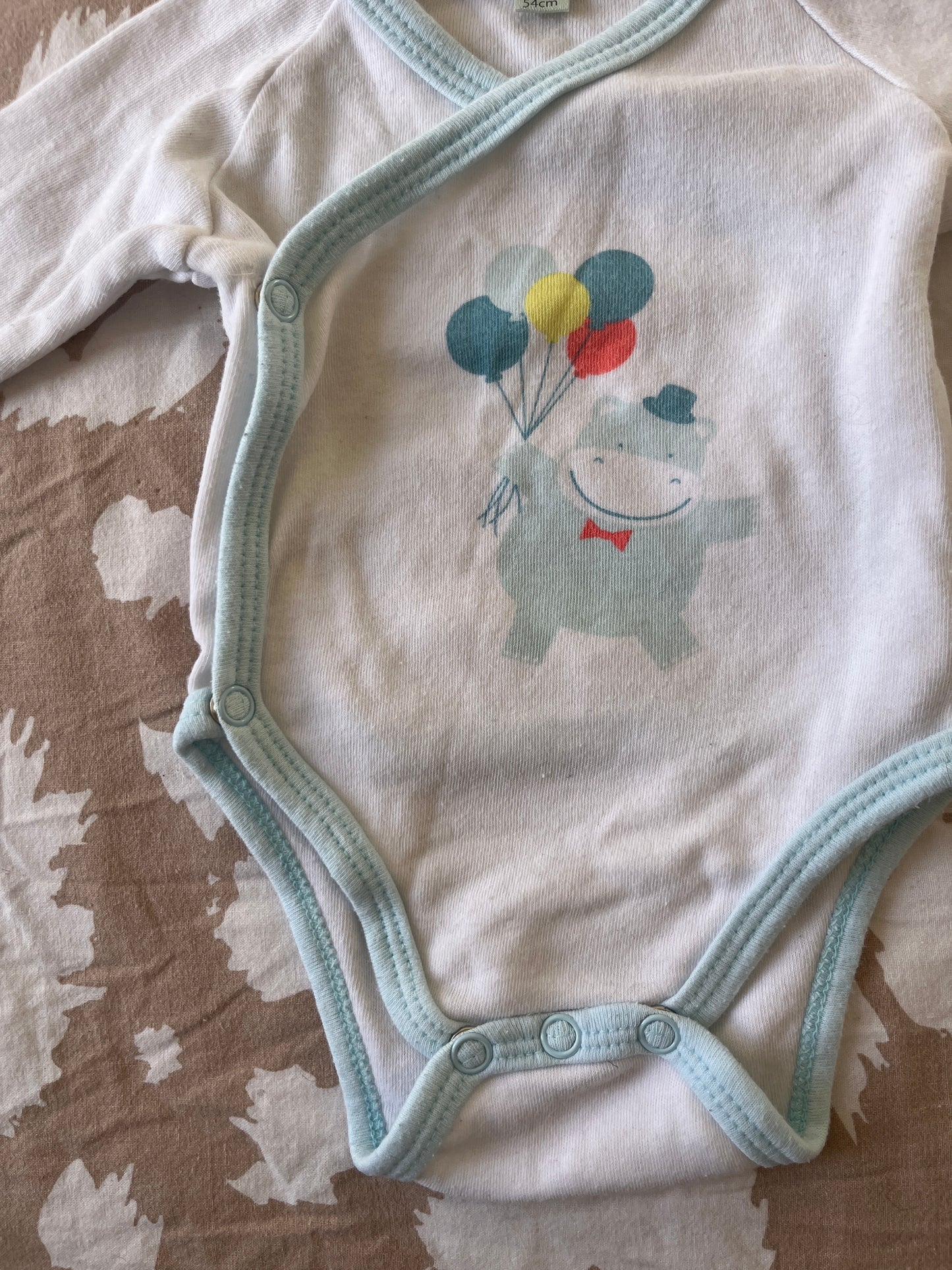 Body manches longues hippopotame - 1 mois
