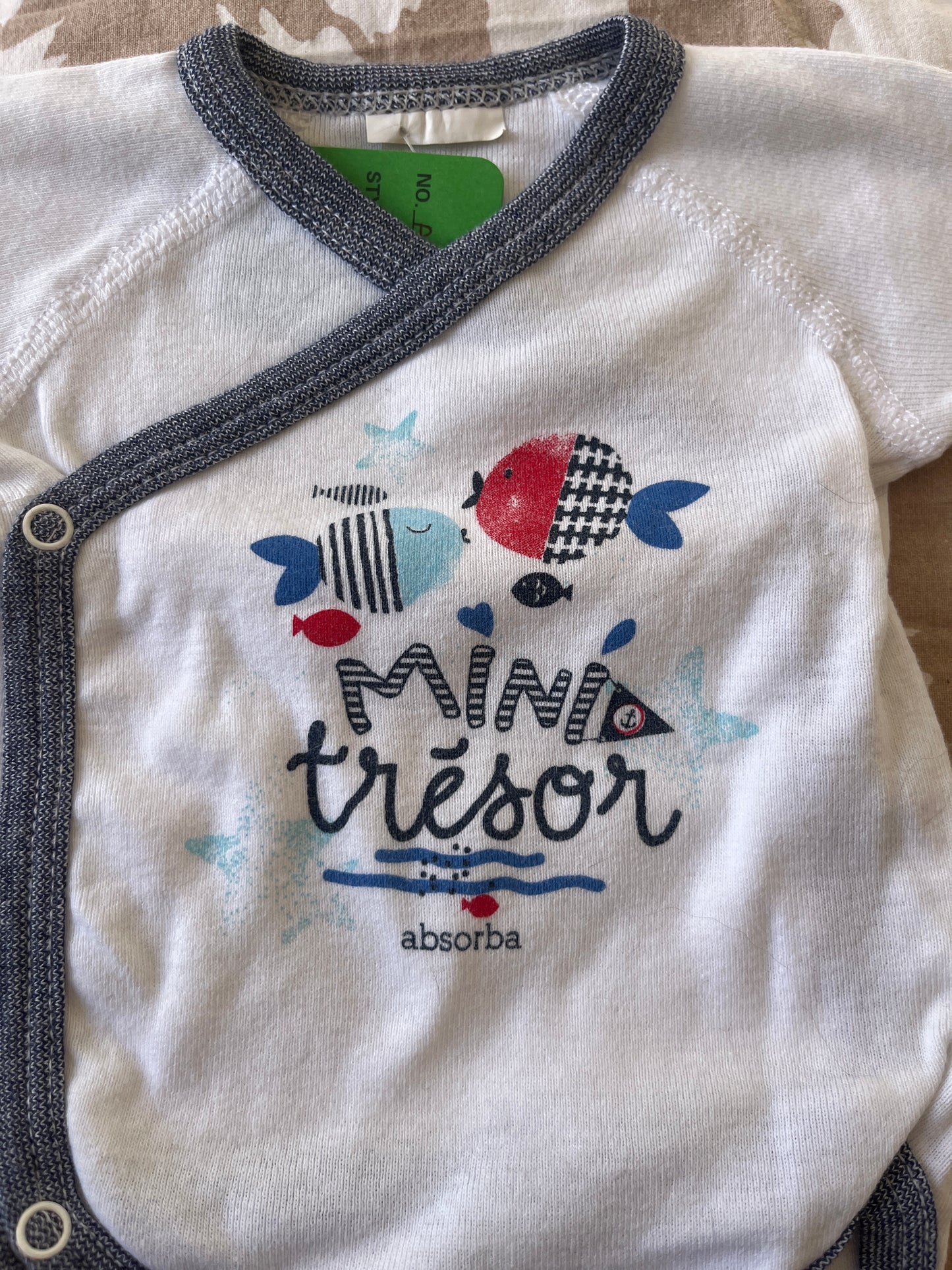 Body manches longues poissons « mini trésor » - 1 mois