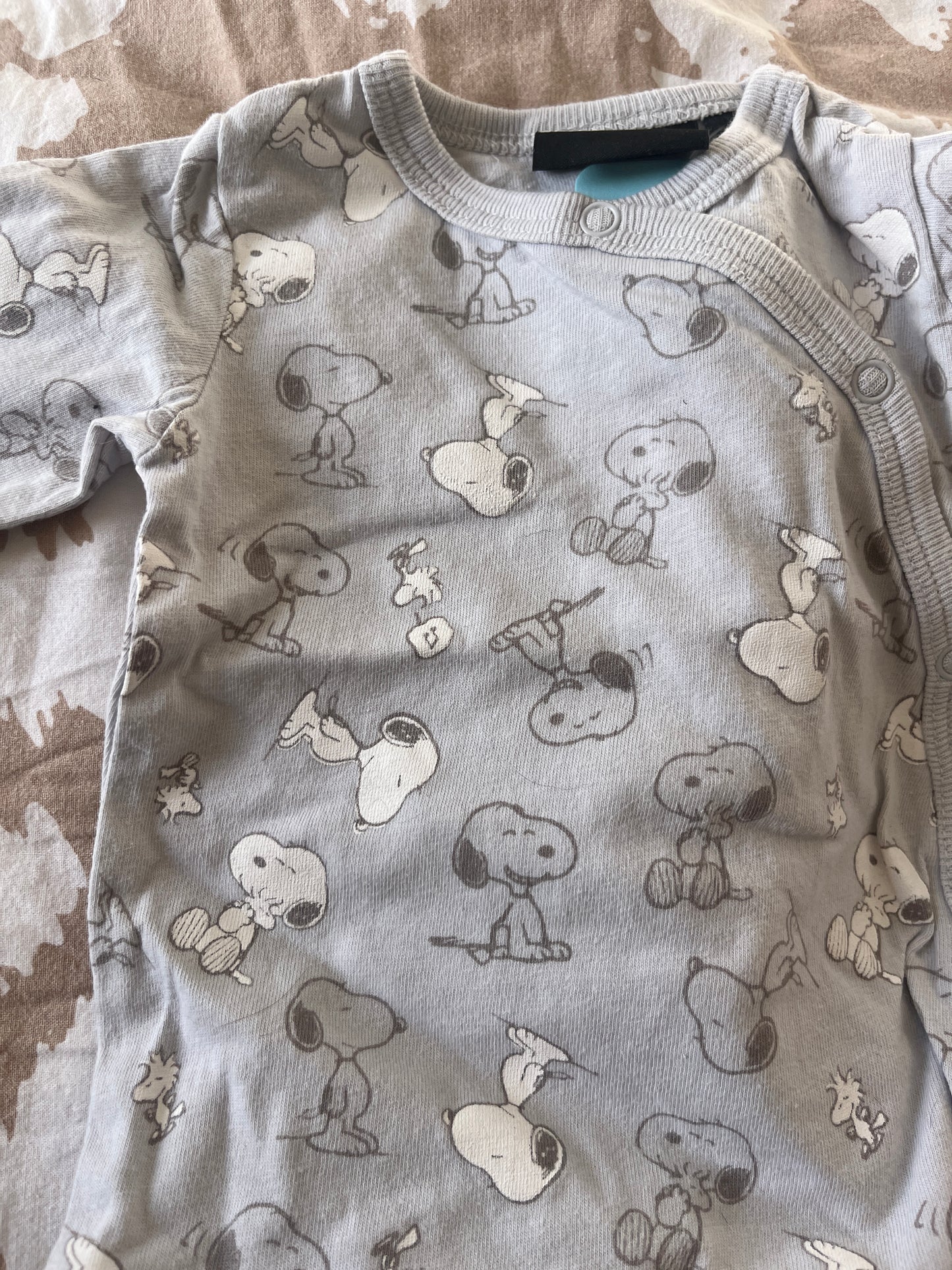 Pyjama léger en coton Snoopy - 0 mois