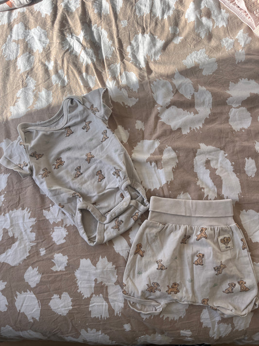Ensemble 2 pièces motif Le Roi Lion - 0/1 mois