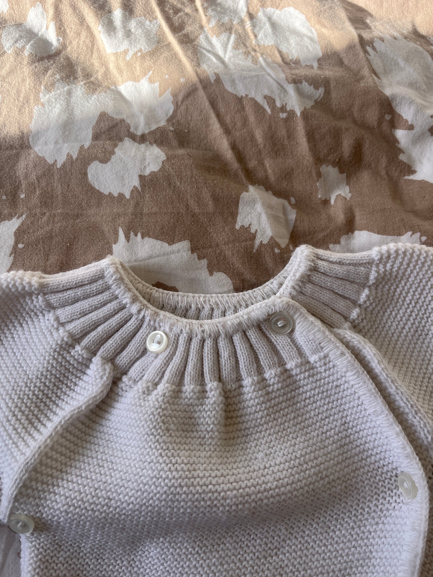 Brassière en tricot blanc - 0/1 mois