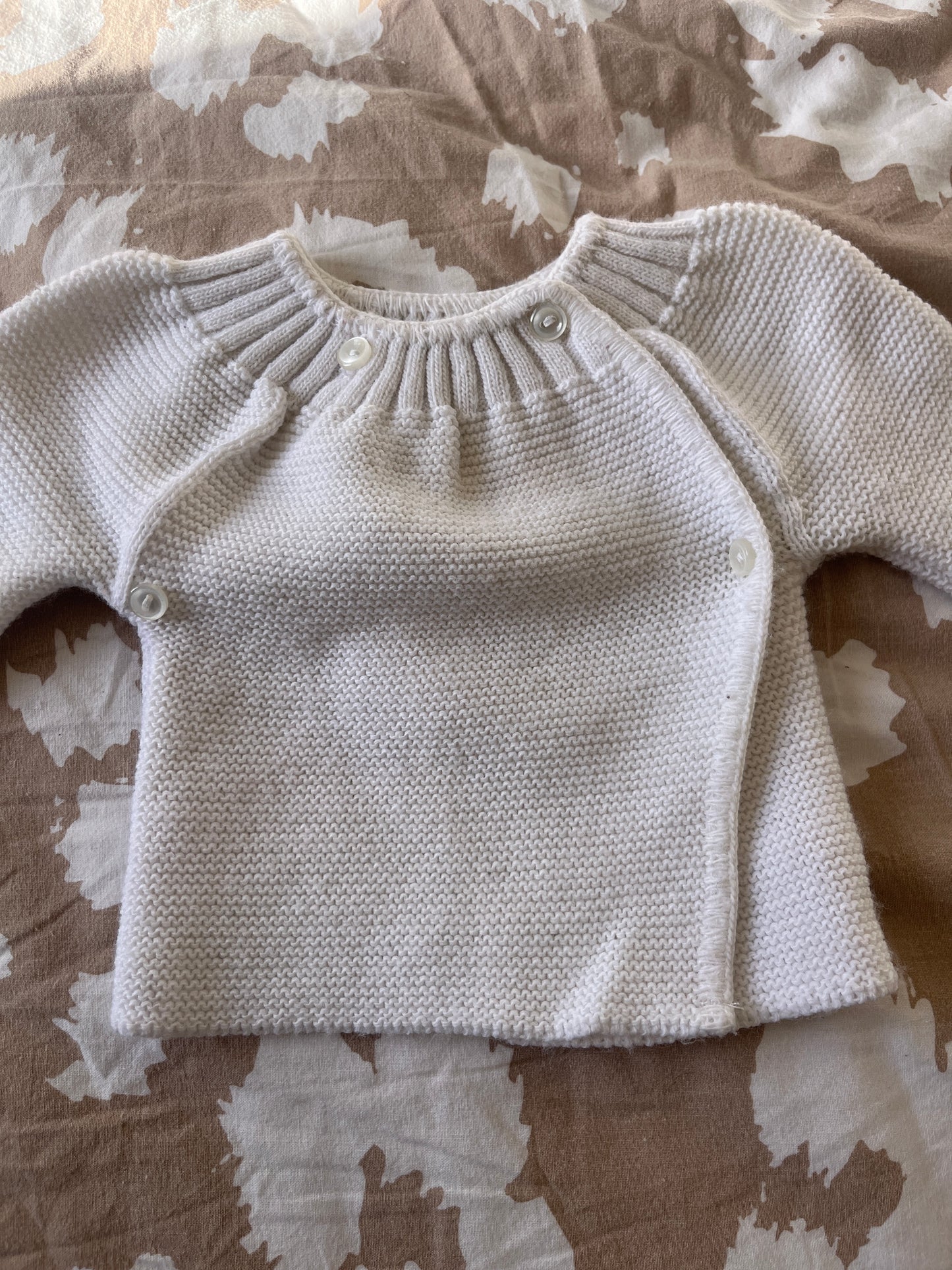 Brassière en tricot blanc - 0/1 mois