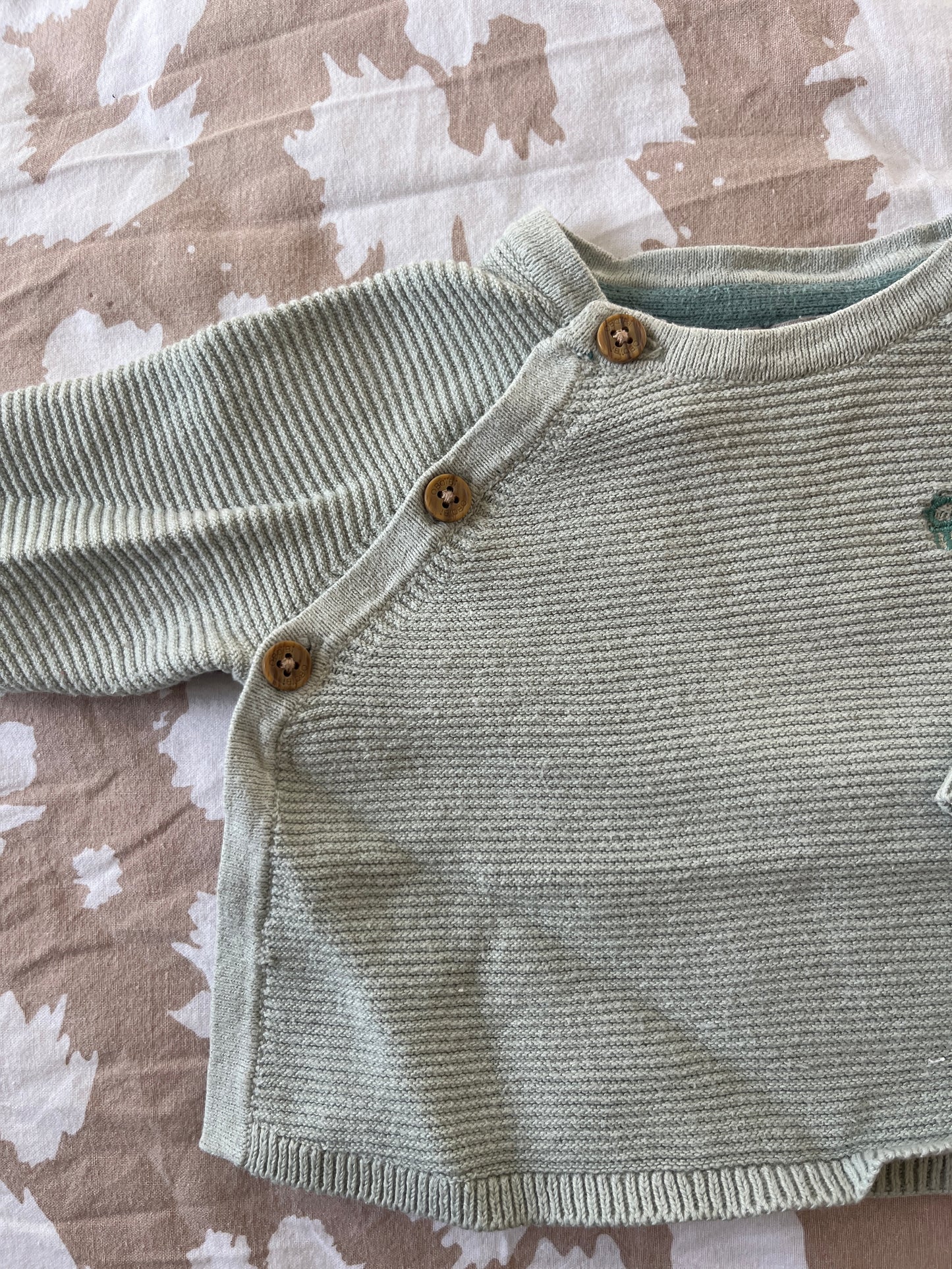 Brassière en maille tricot vert sauge - 0 mois