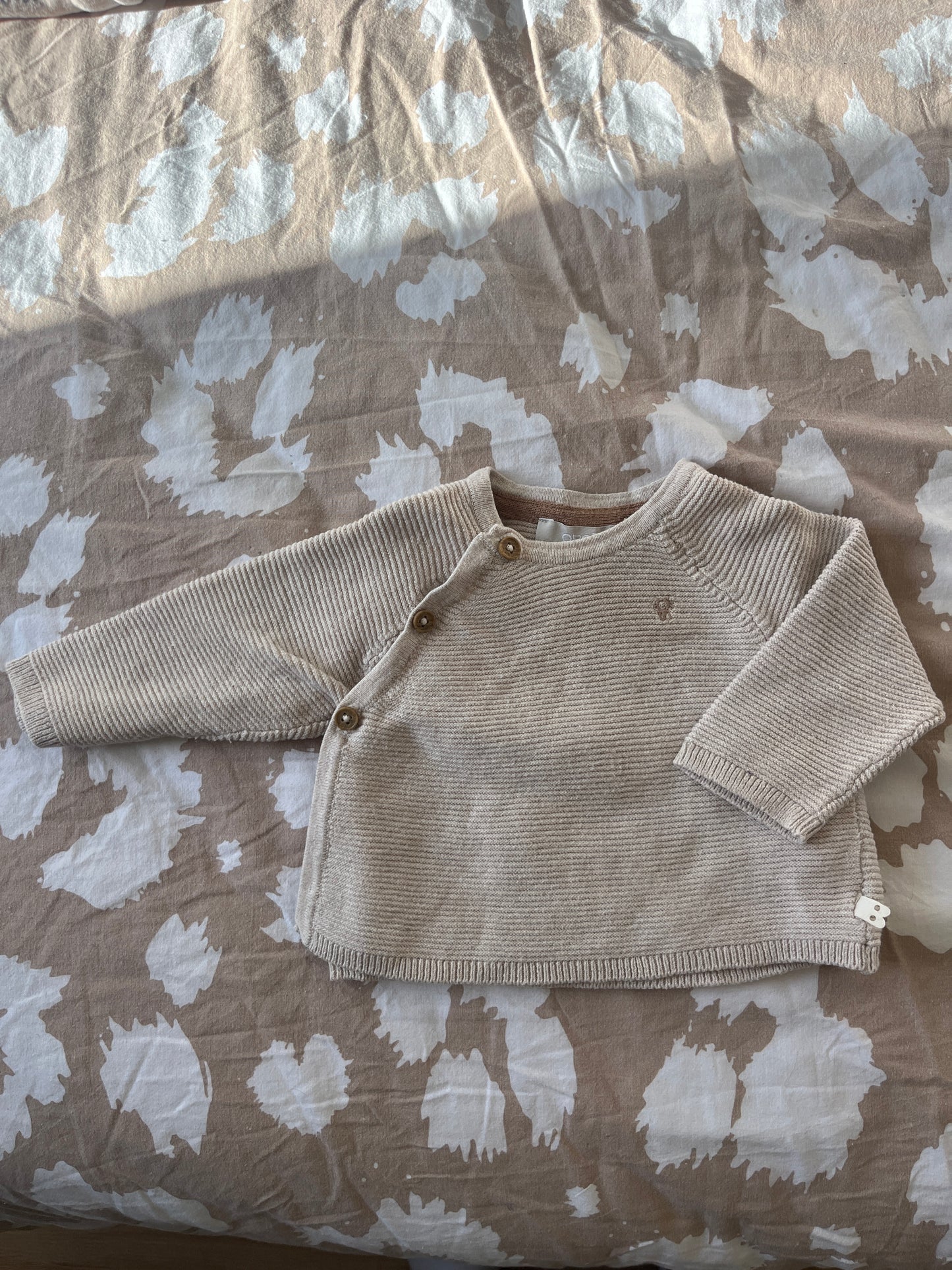 Brassière en maille tricot beige - 0 mois