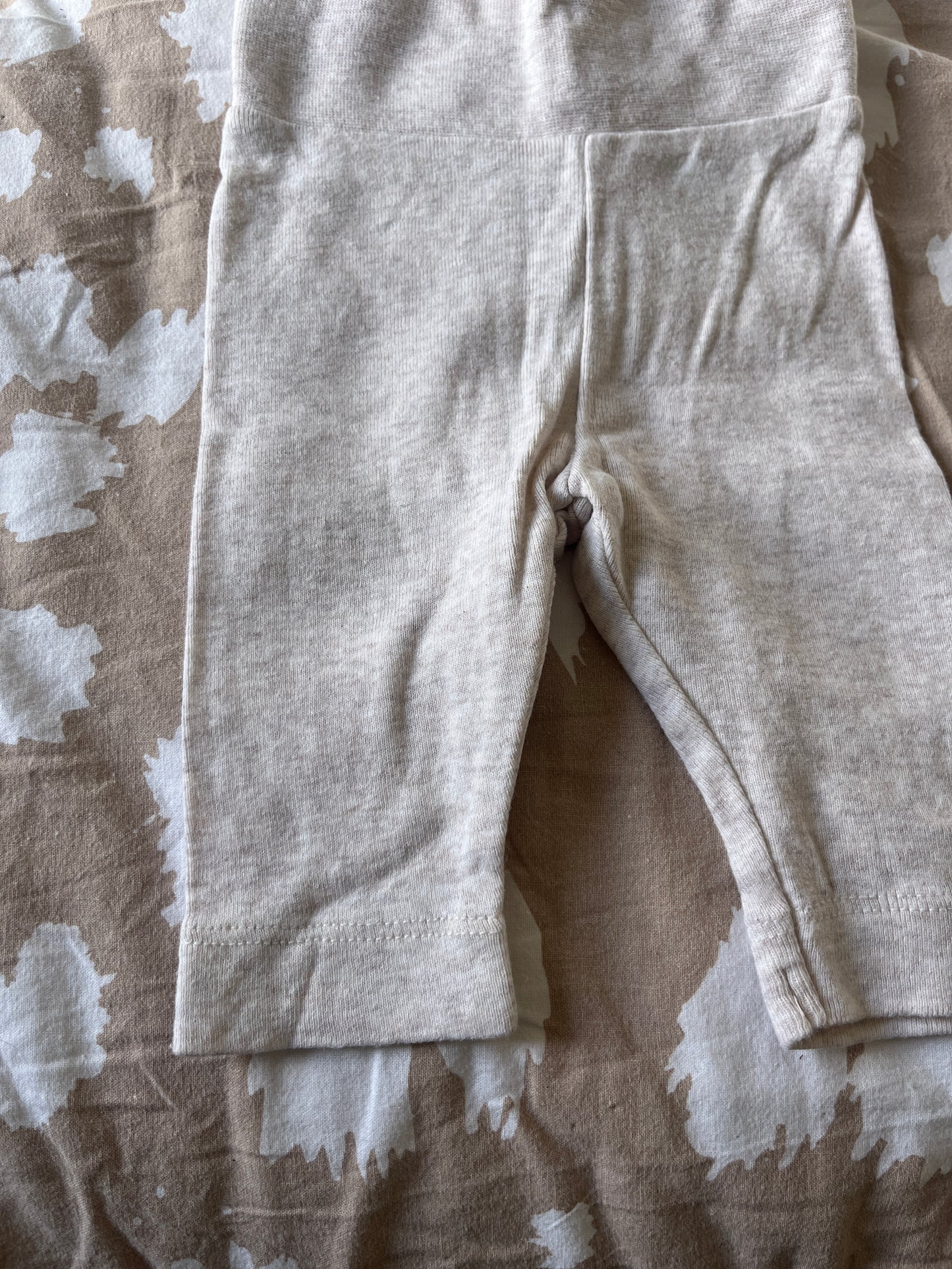 Legging en jersey beige chiné - 0/1 mois