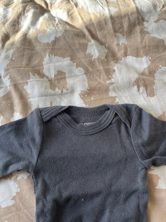 Body manches longues uni gris - naissance