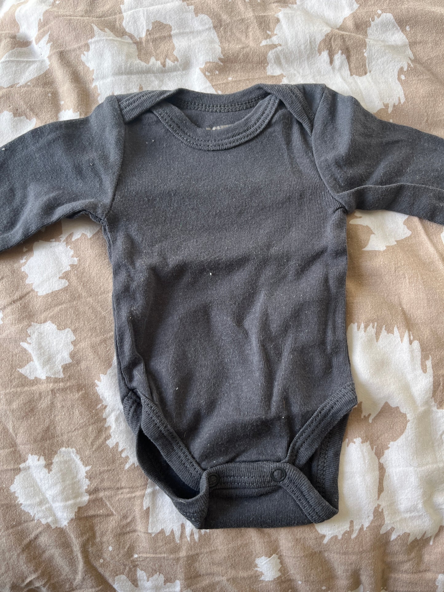 Body manches longues uni gris - naissance