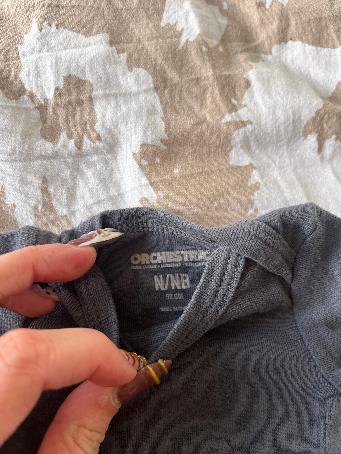 Body manches longues uni gris - naissance