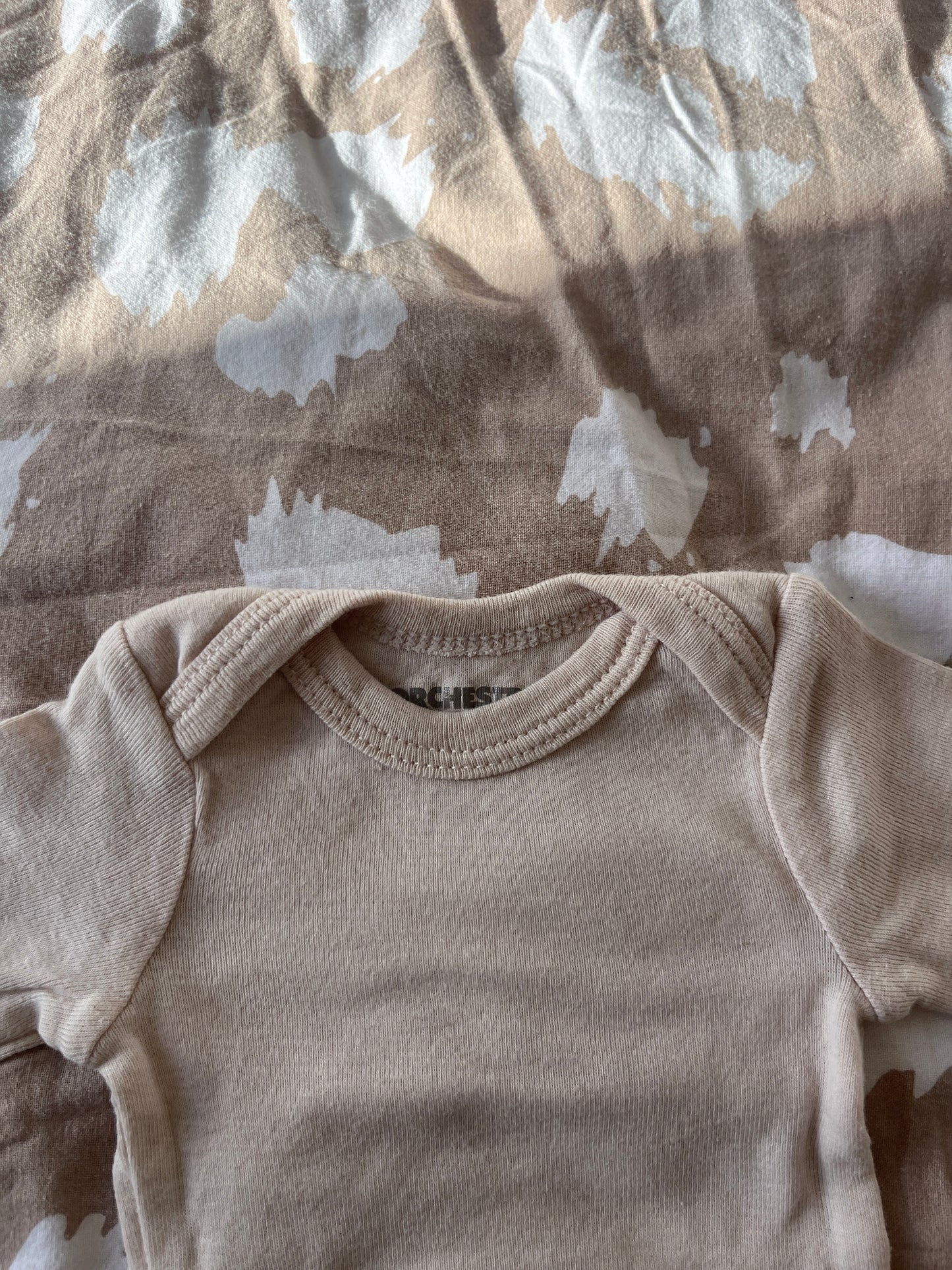 Body manches longues uni beige clair - naissance