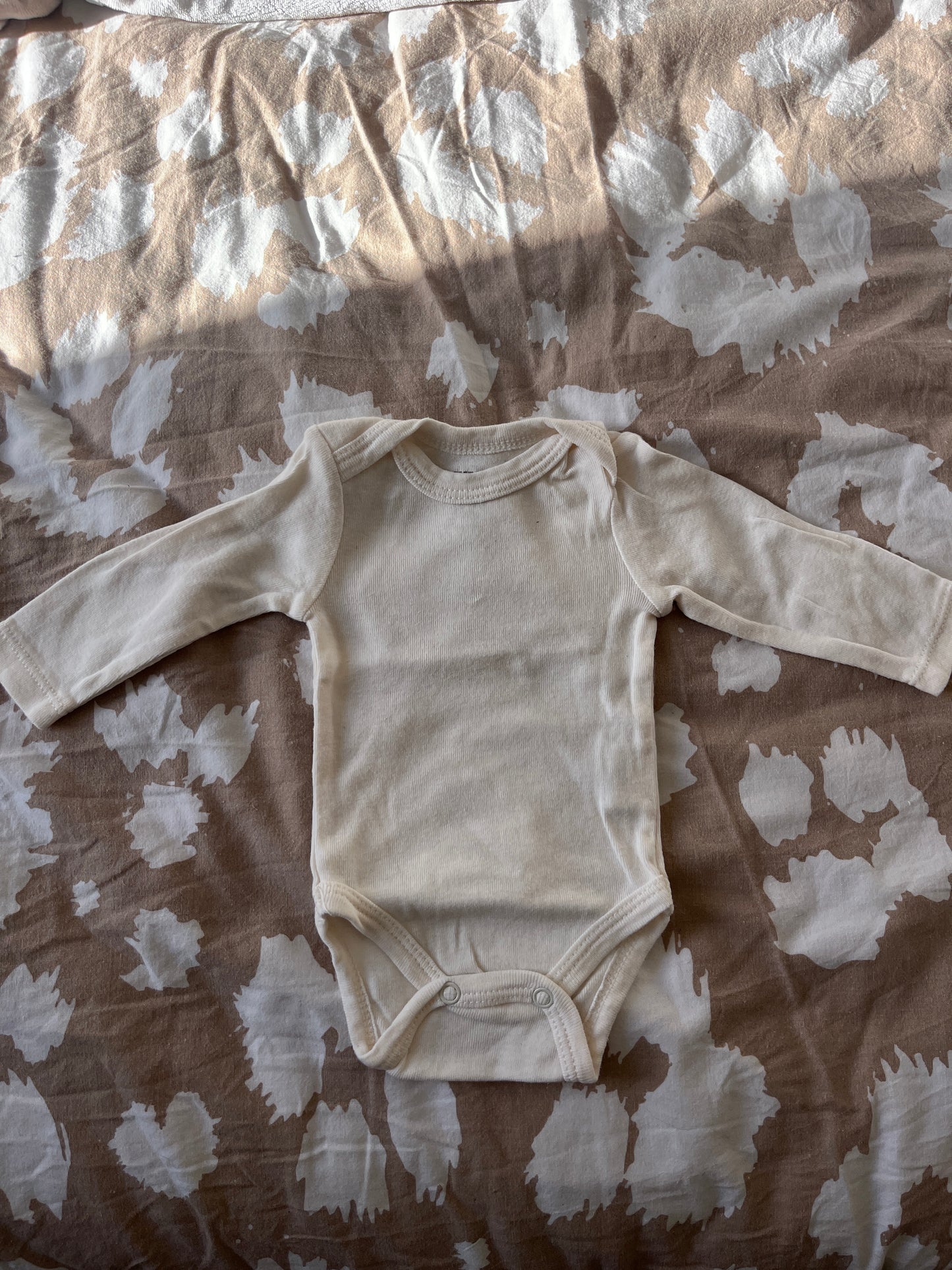 Body manches longues uni crème - naissance