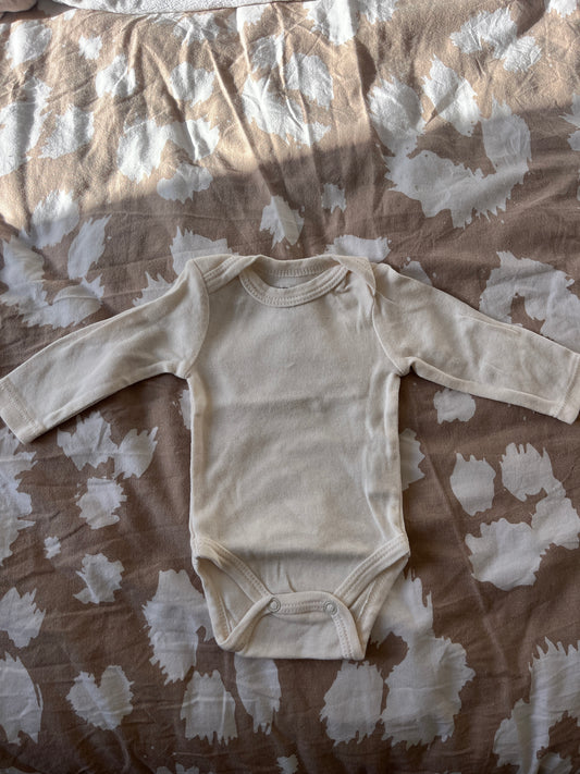 Body manches longues uni crème - naissance