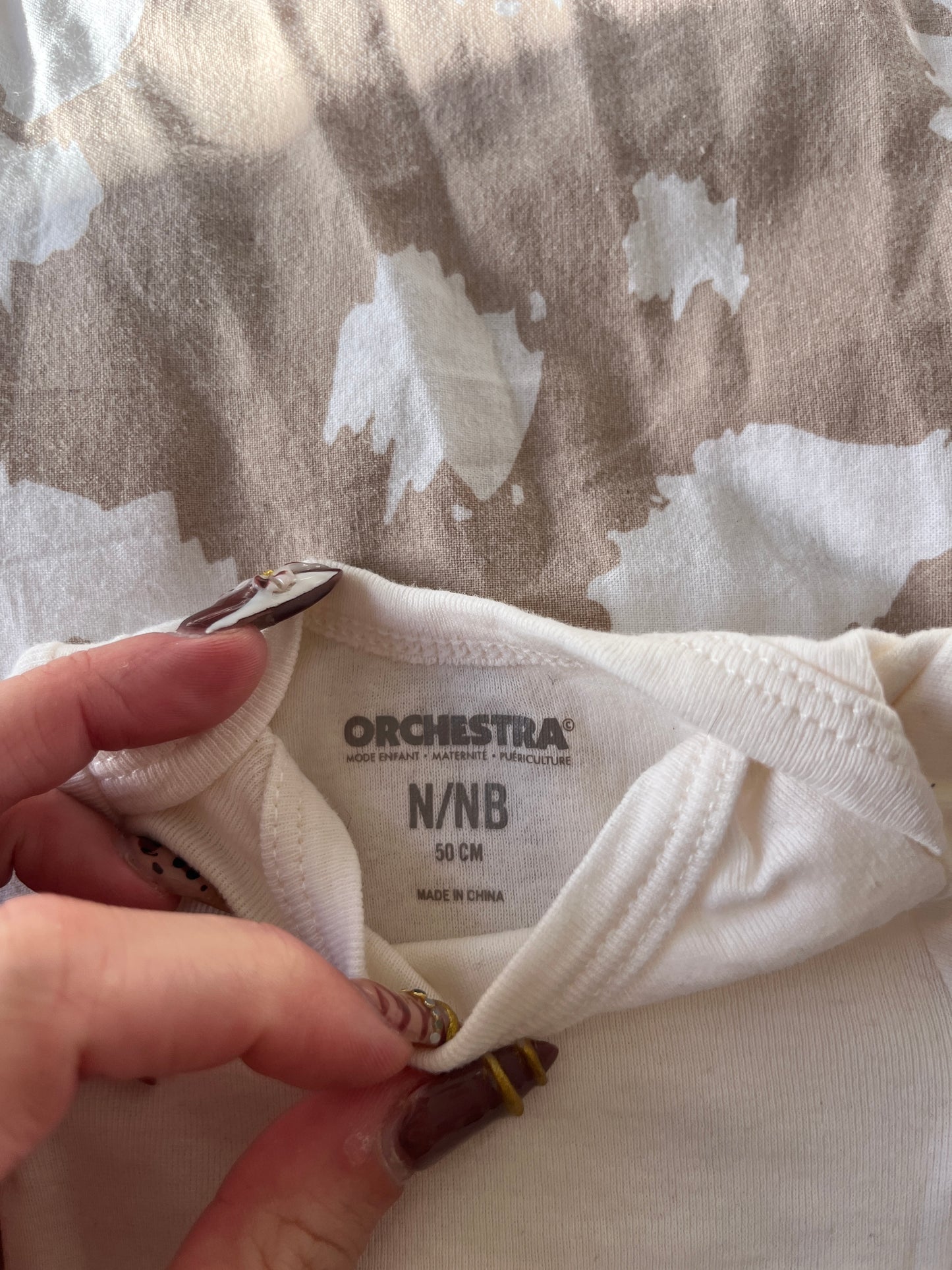 Body manches longues uni crème - naissance