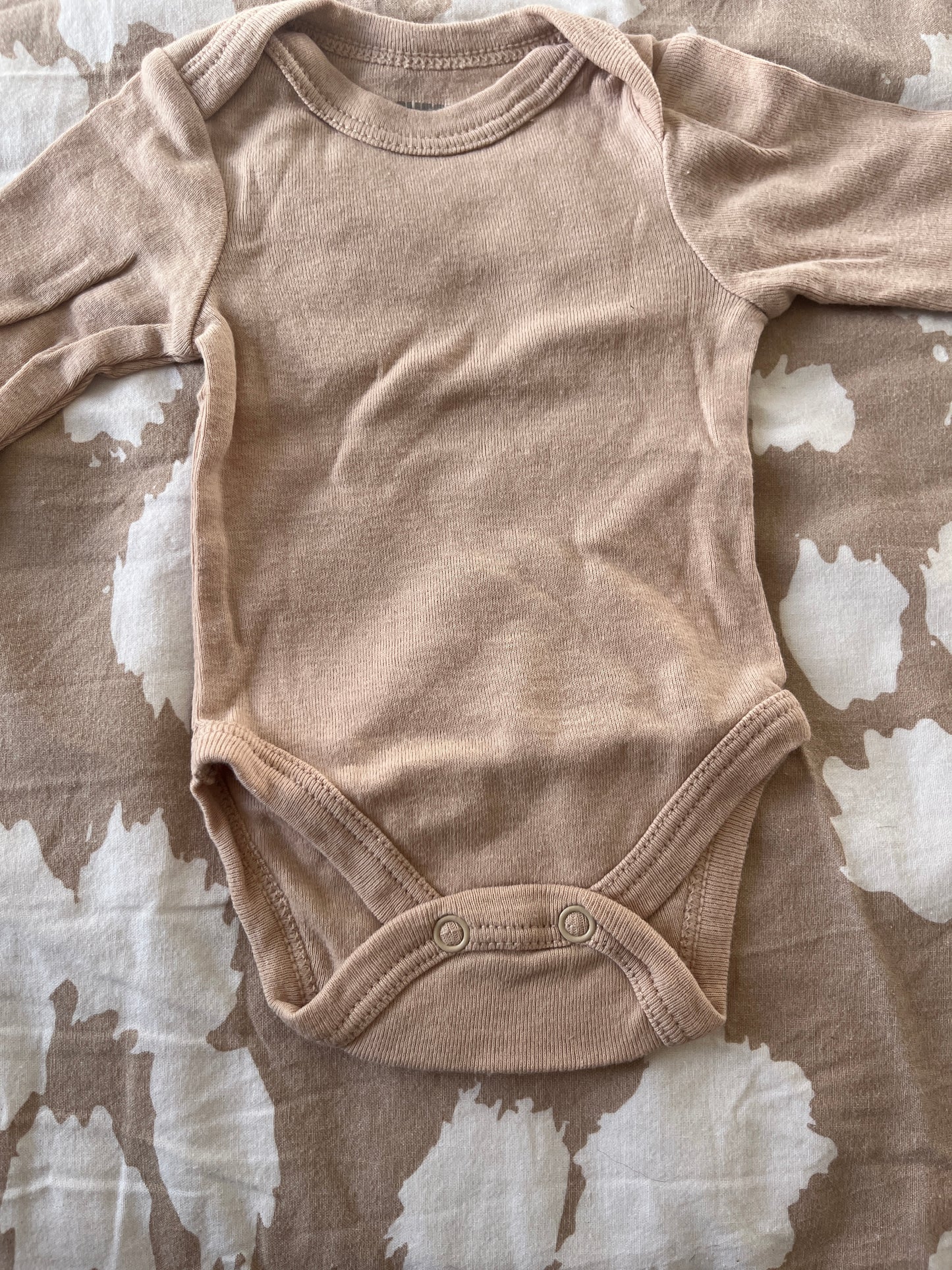 Body manches longues uni beige - naissance