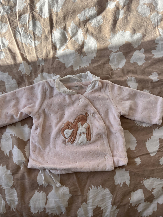 Brassière en velours rose pale Sergent Major - naissance (50 cm)