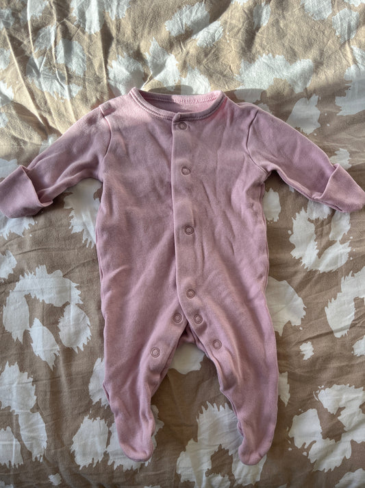 Pyjama léger en coton violet - naissance