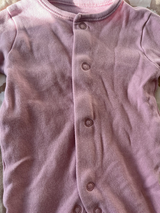 Pyjama léger en coton violet - naissance