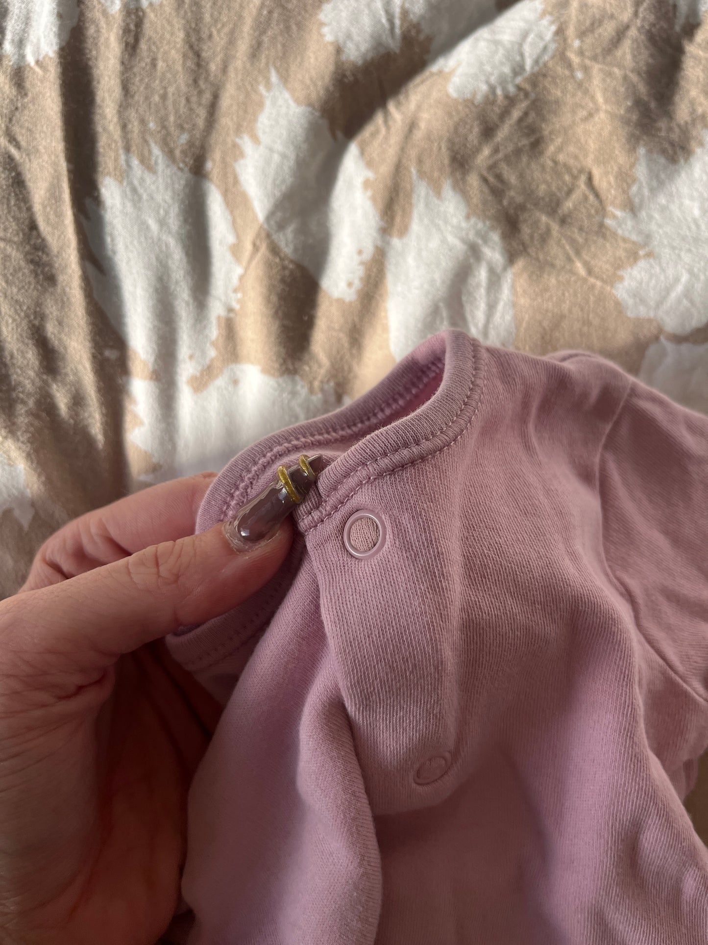 Pyjama léger en coton violet - naissance