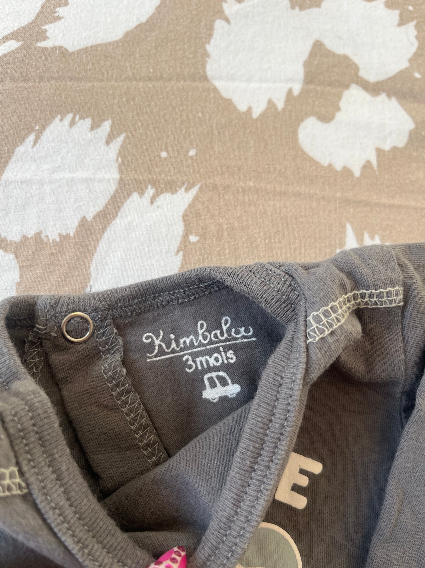 T-shirt à manches longues avec chiens « fort comme papa ! » - 3 mois