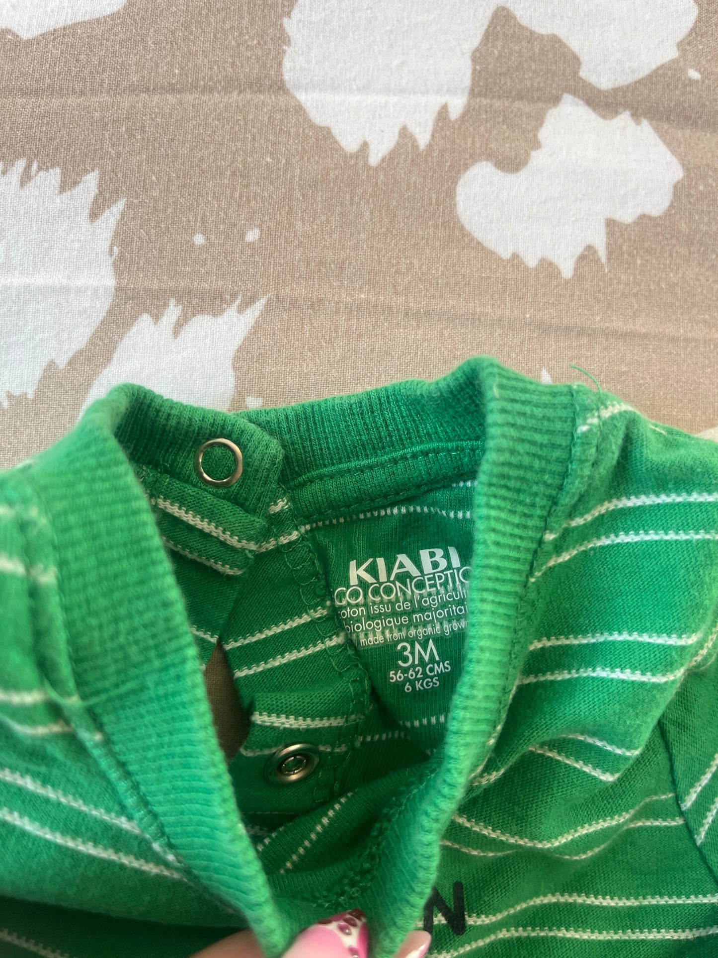 Pull à manches longues vert « I will be an artist » - 3 mois