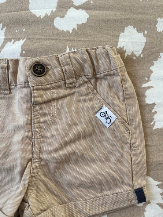 Short beige sans poches et petit vélo - 3 mois