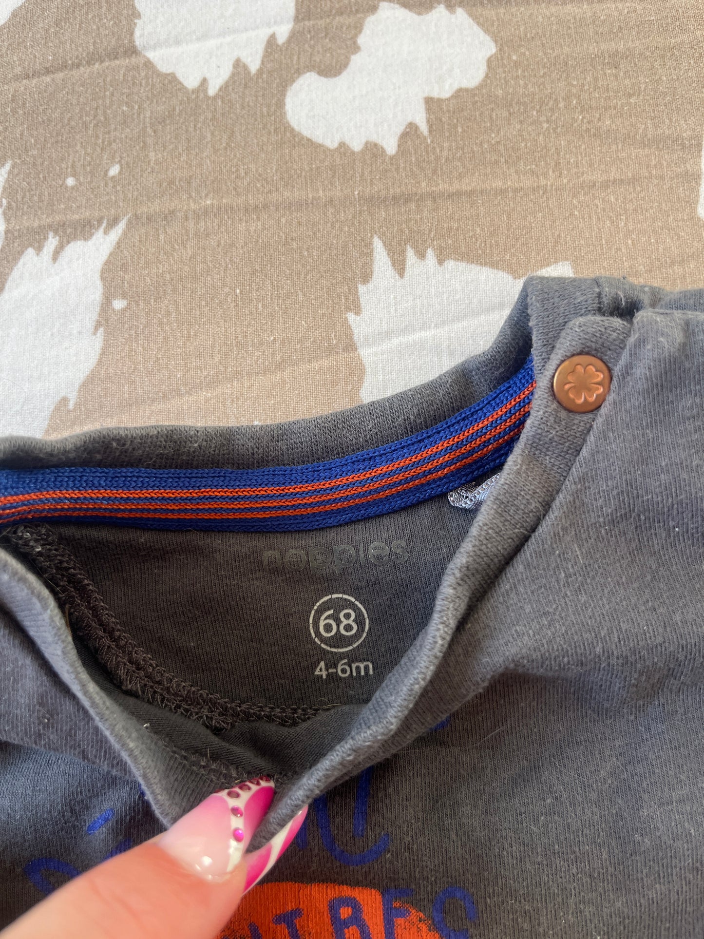 T-shirt à manches longues gris cactus « désert vibes » - 3 mois