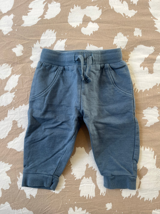 Jogging bleu sans poches - 4/6 mois