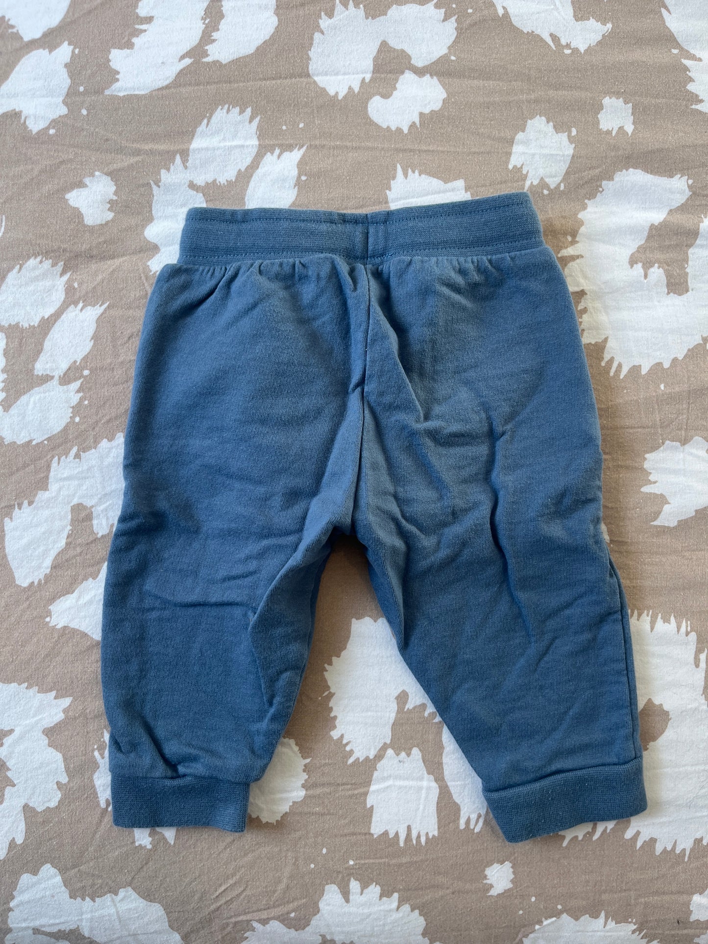 Jogging bleu sans poches - 4/6 mois