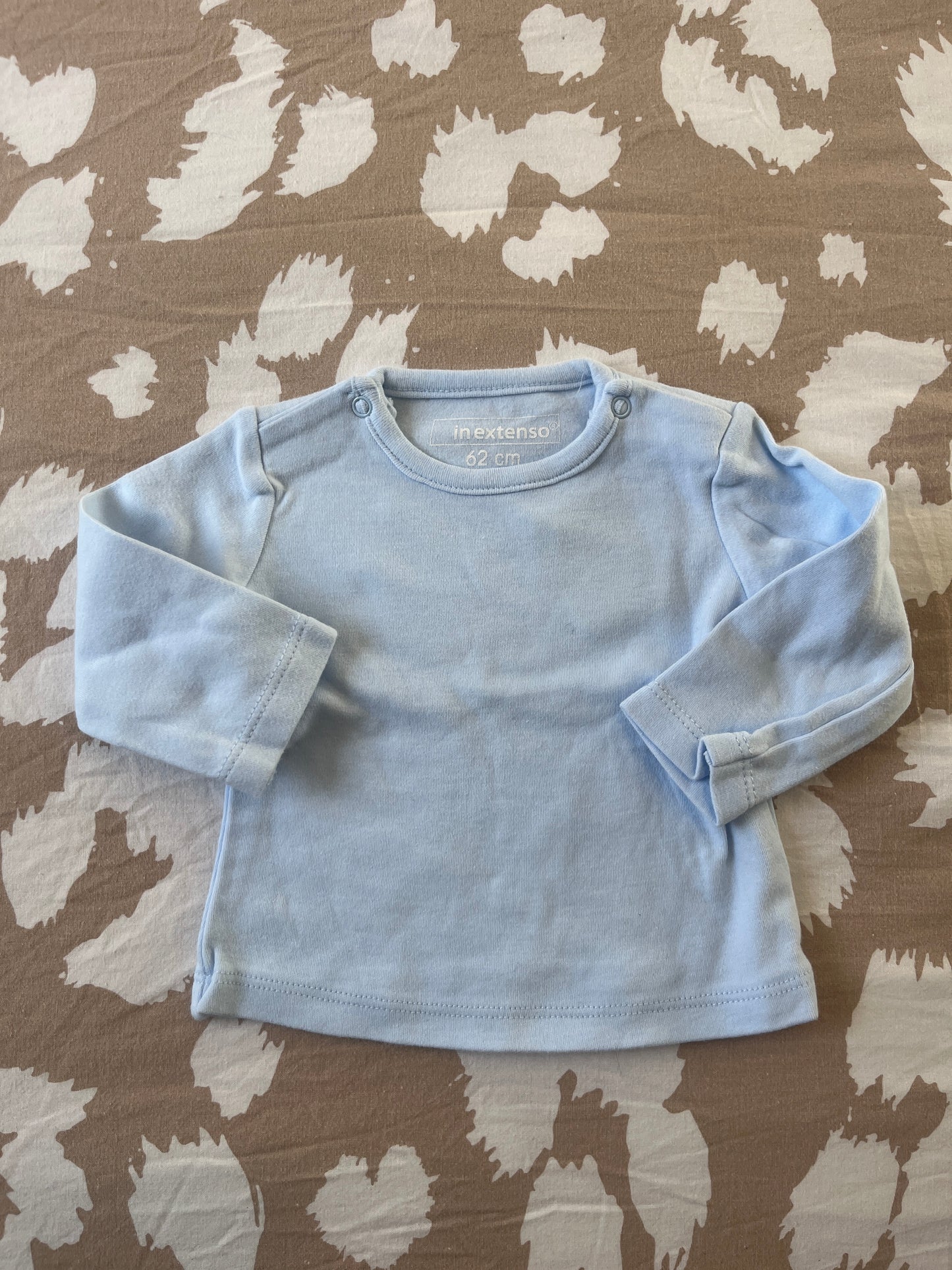 T-shirt à manches longues bleu ciel - 3 mois