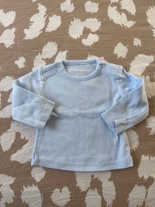 T-shirt à manches longues bleu ciel - 3 mois