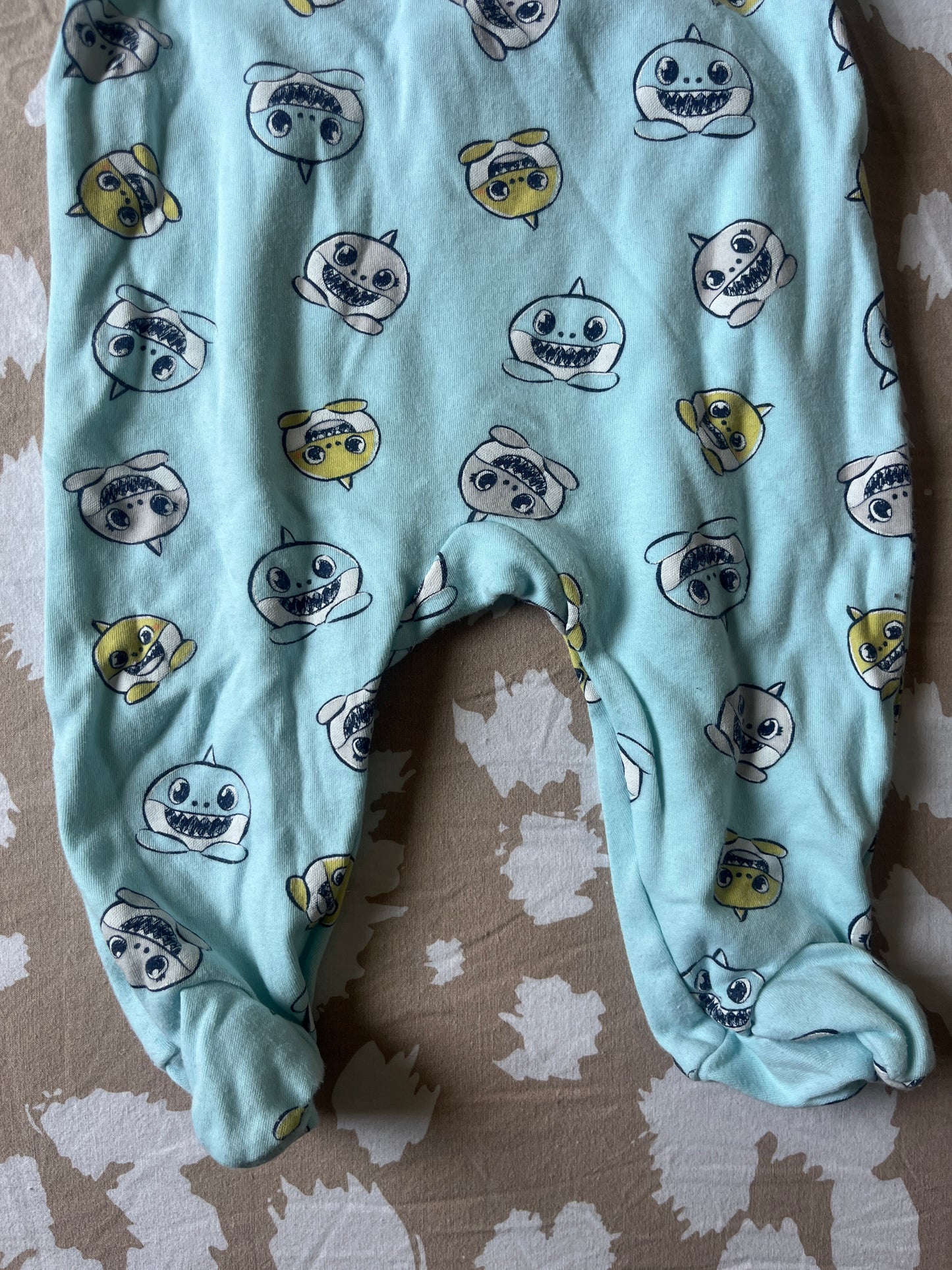 Pyjama bleu cyan Baby Shark - 6 mois