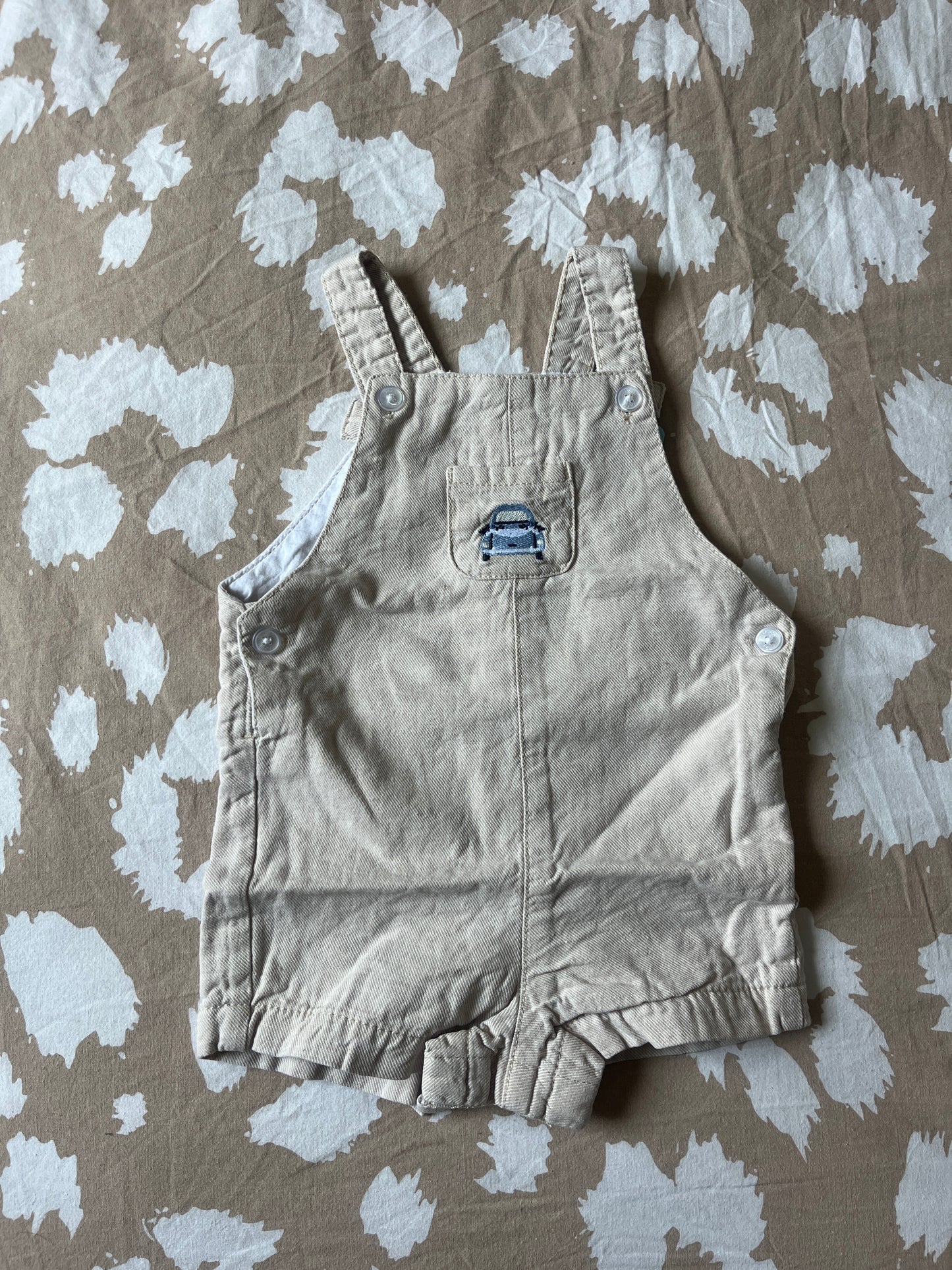Salopette short en jean beige Sergent Major - 6 mois