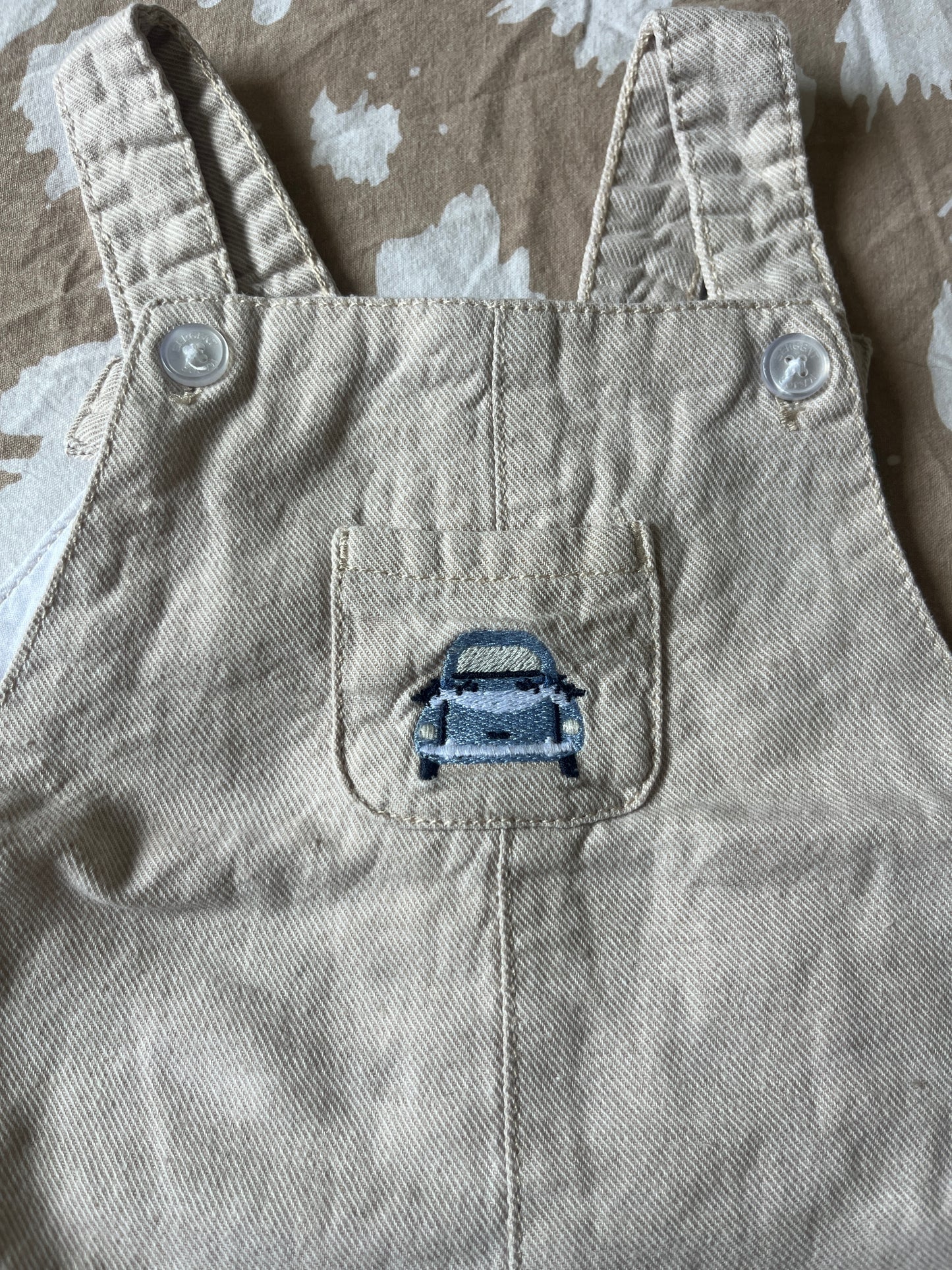 Salopette short en jean beige Sergent Major - 6 mois