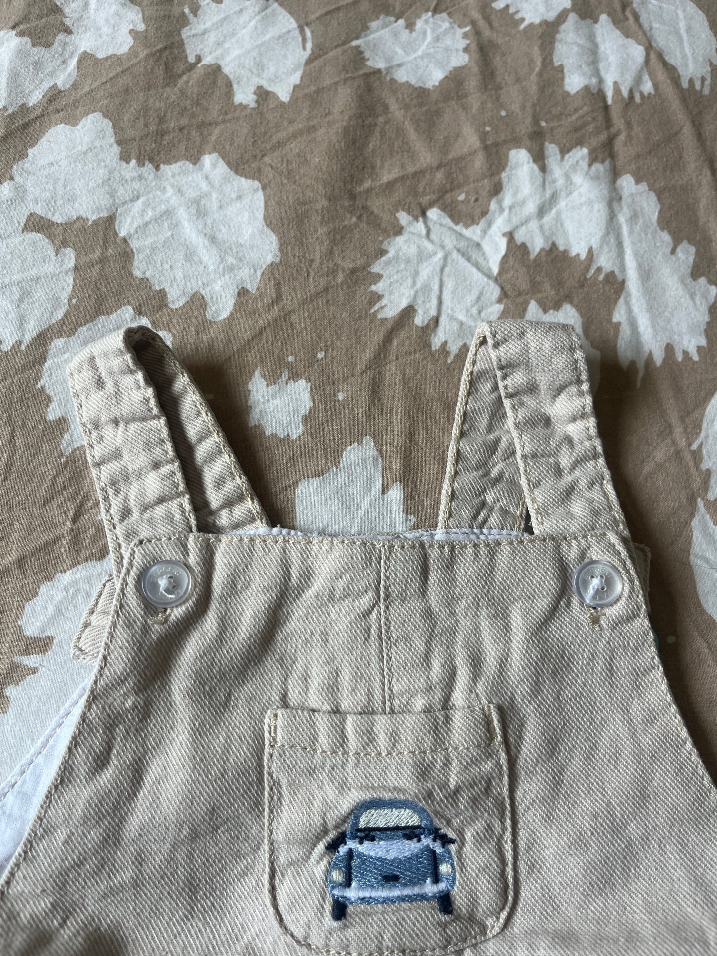 Salopette short en jean beige Sergent Major - 6 mois