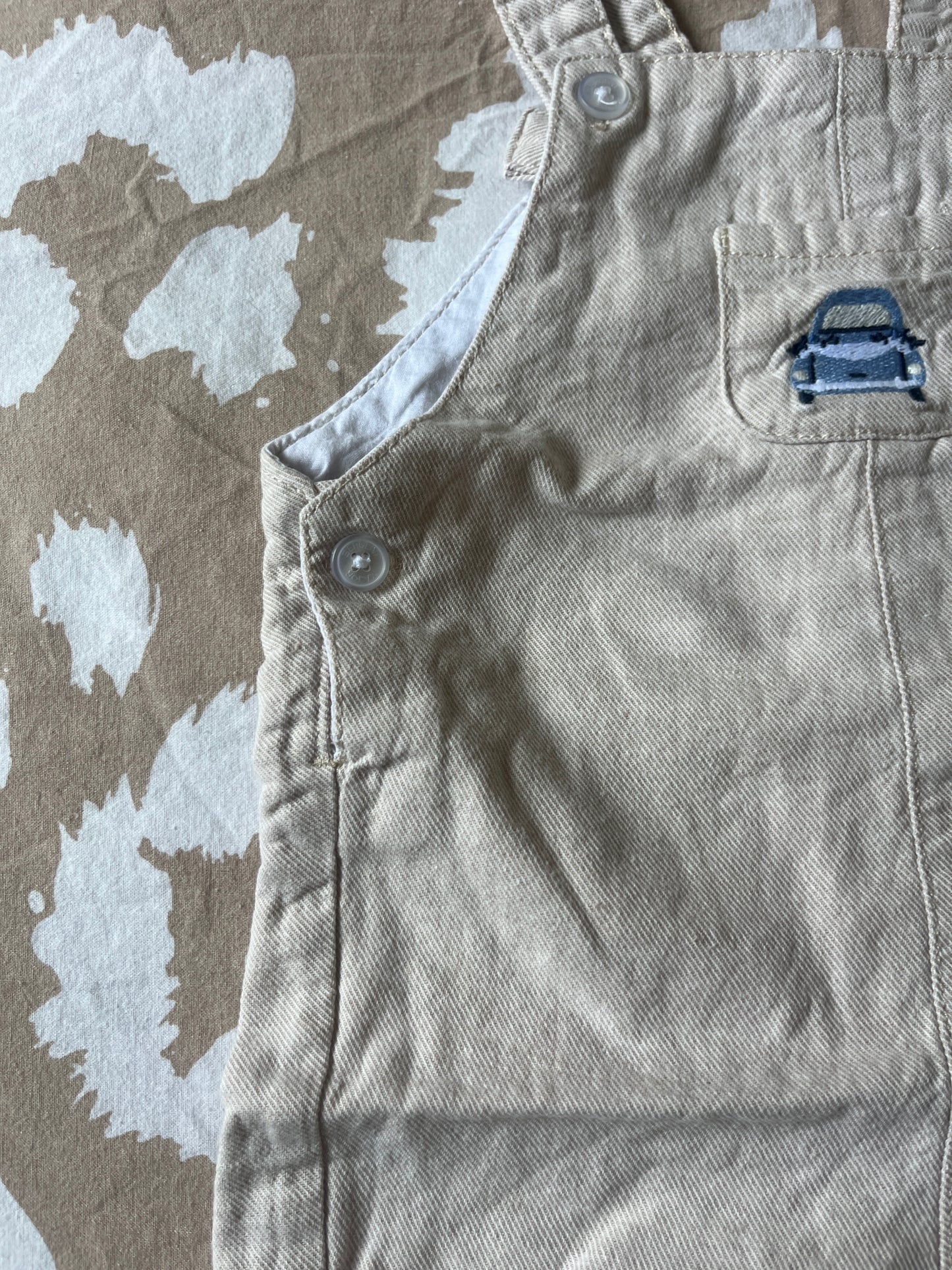 Salopette short en jean beige Sergent Major - 6 mois