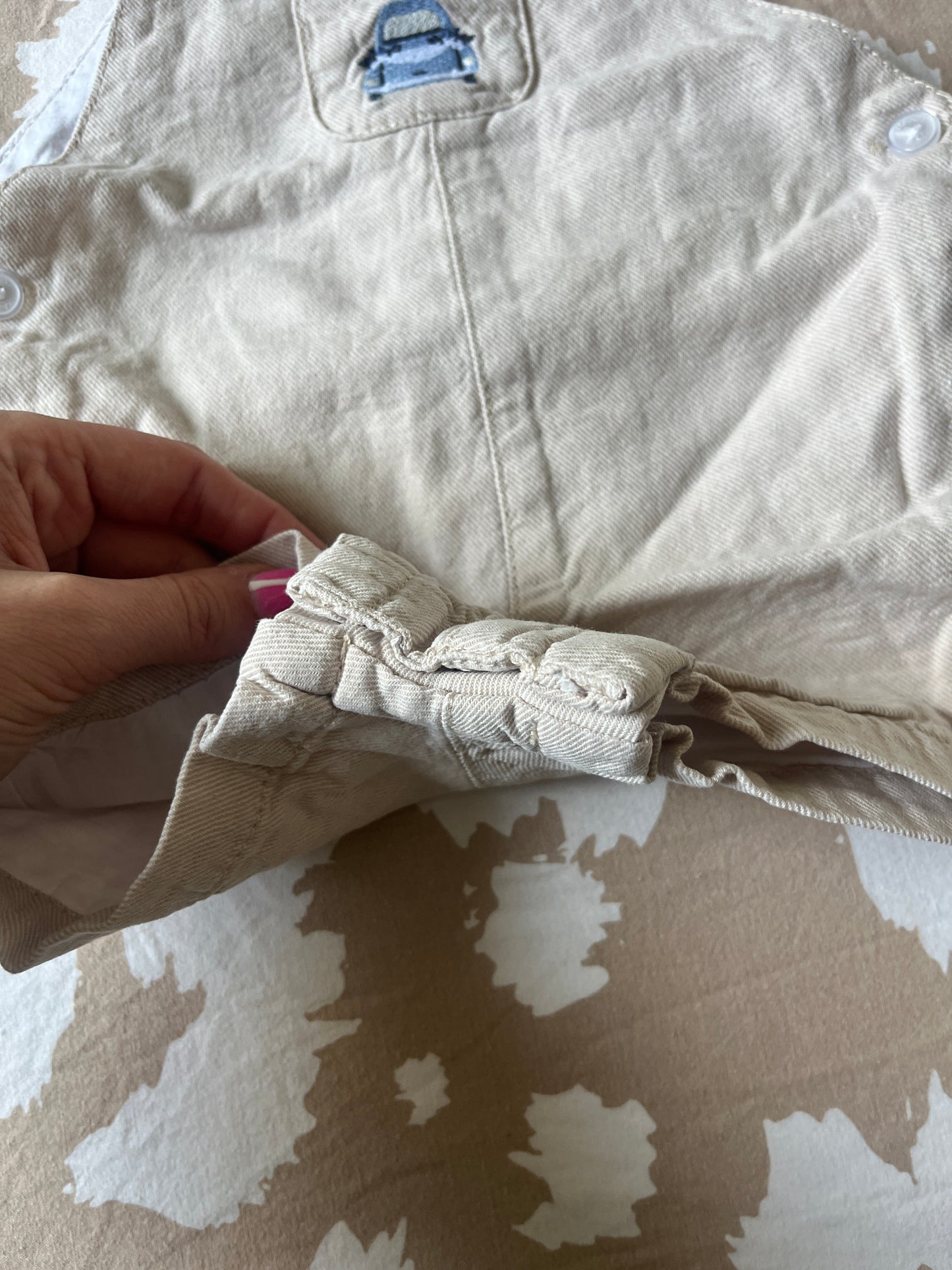 Salopette short en jean beige Sergent Major - 6 mois