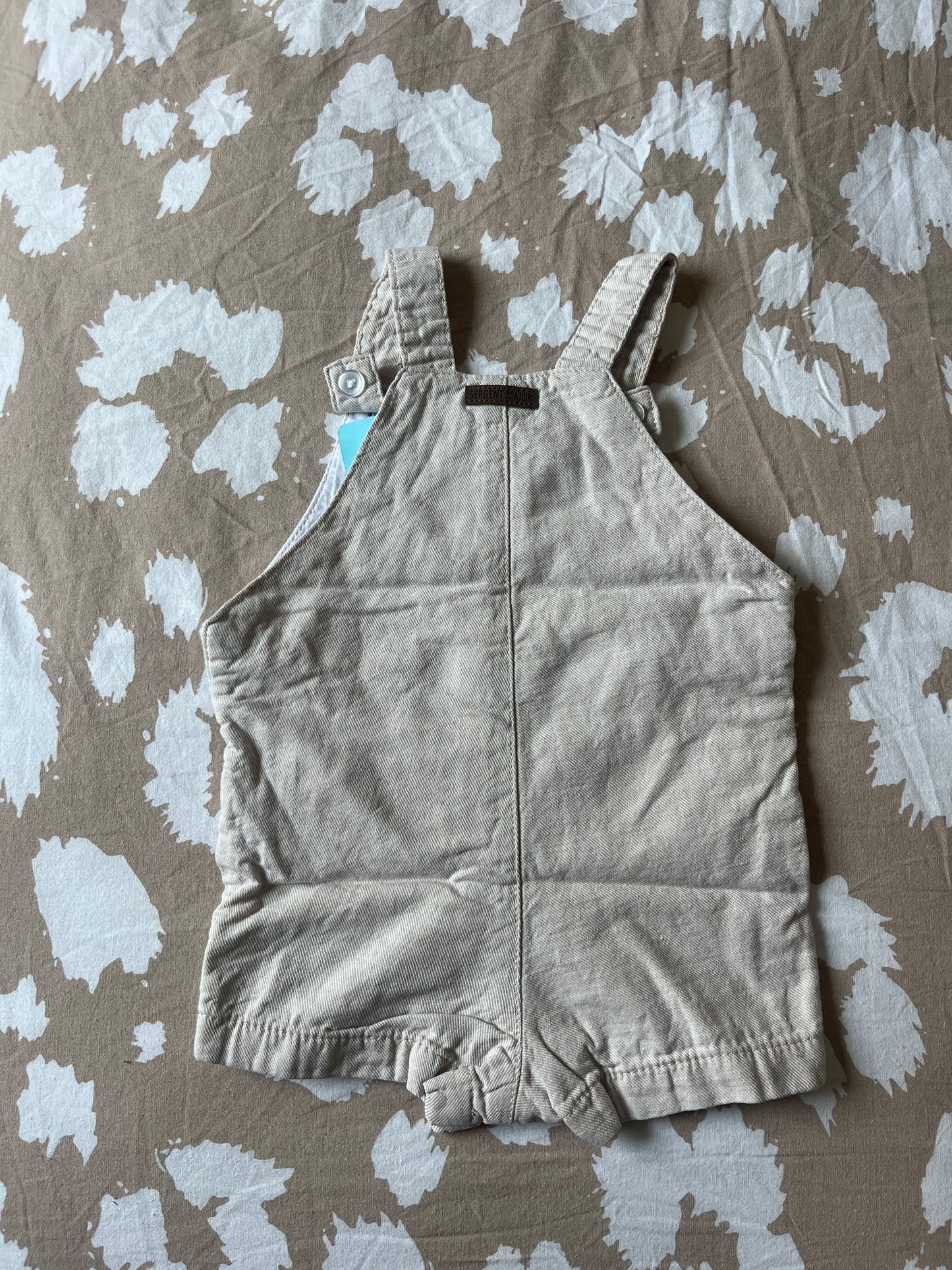 Salopette short en jean beige Sergent Major - 6 mois