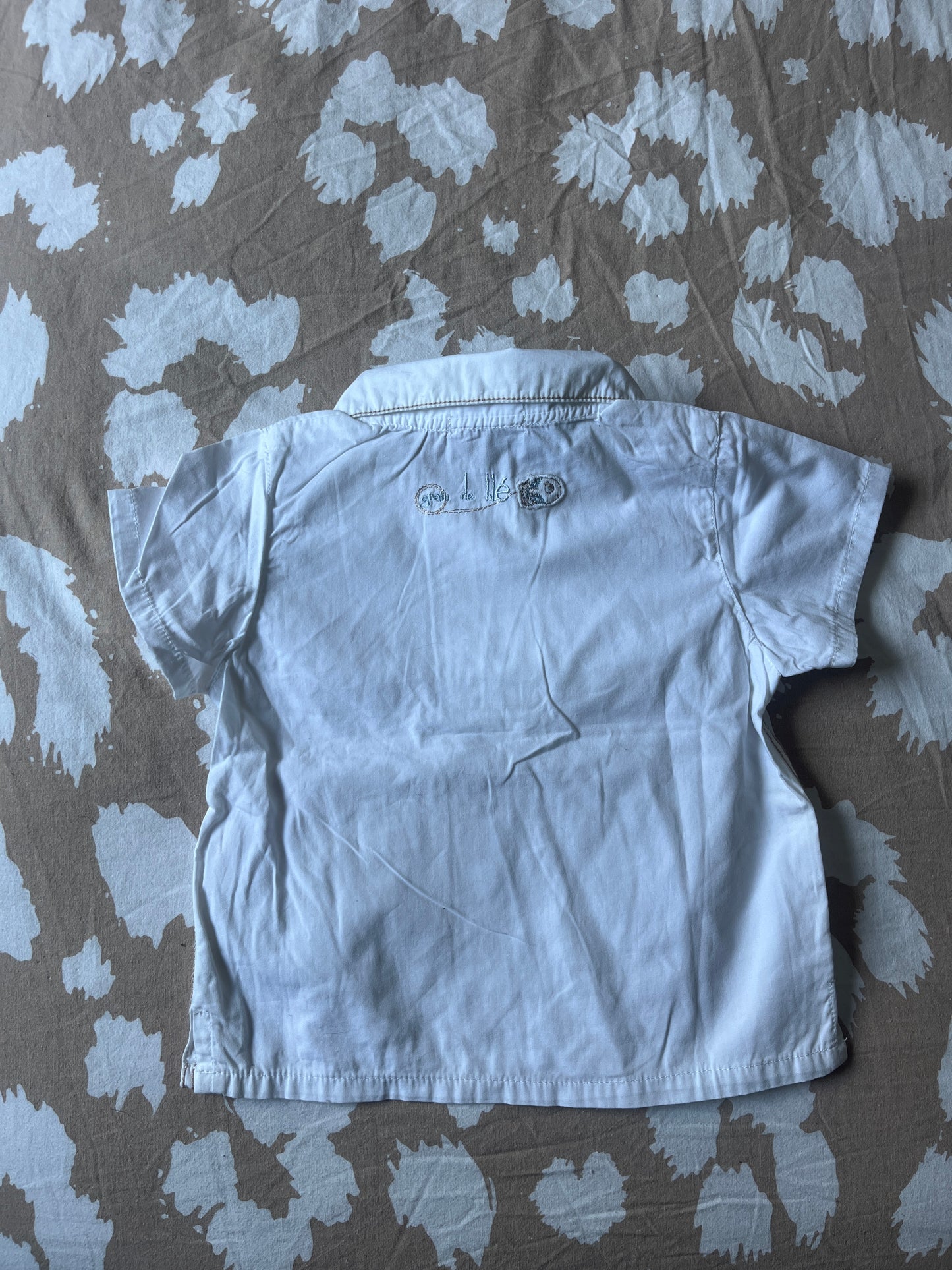 Chemise à manches courtes blanche Grain de Blé - 6 mois