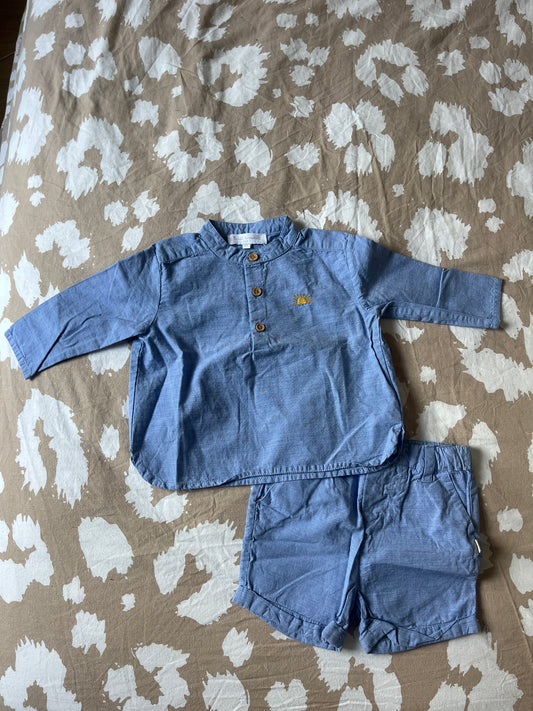 Ensemble été bleu Cadet Rousselle - 6 mois