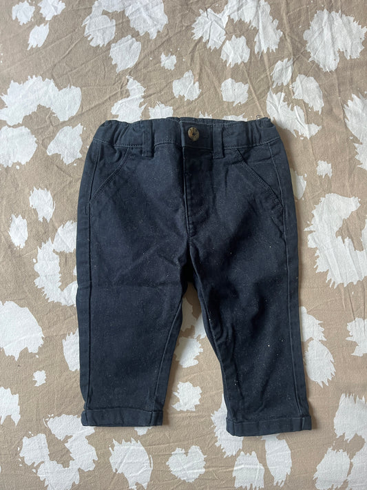 Pantalon chino en velours bleu marine Kiabi - 6 mois
